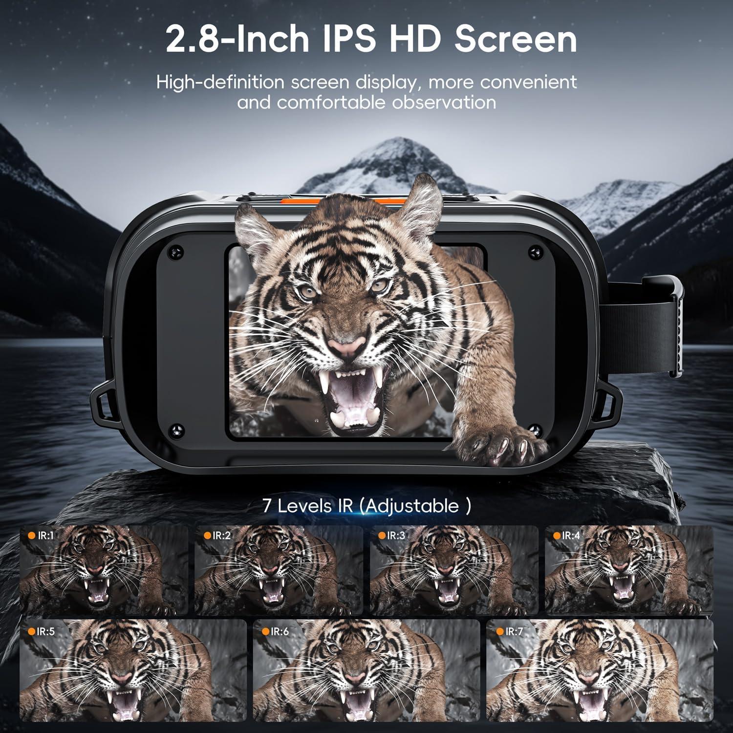 Gafas de Visión Nocturna SKYBASIC HD 10X con Pantalla 2.8"