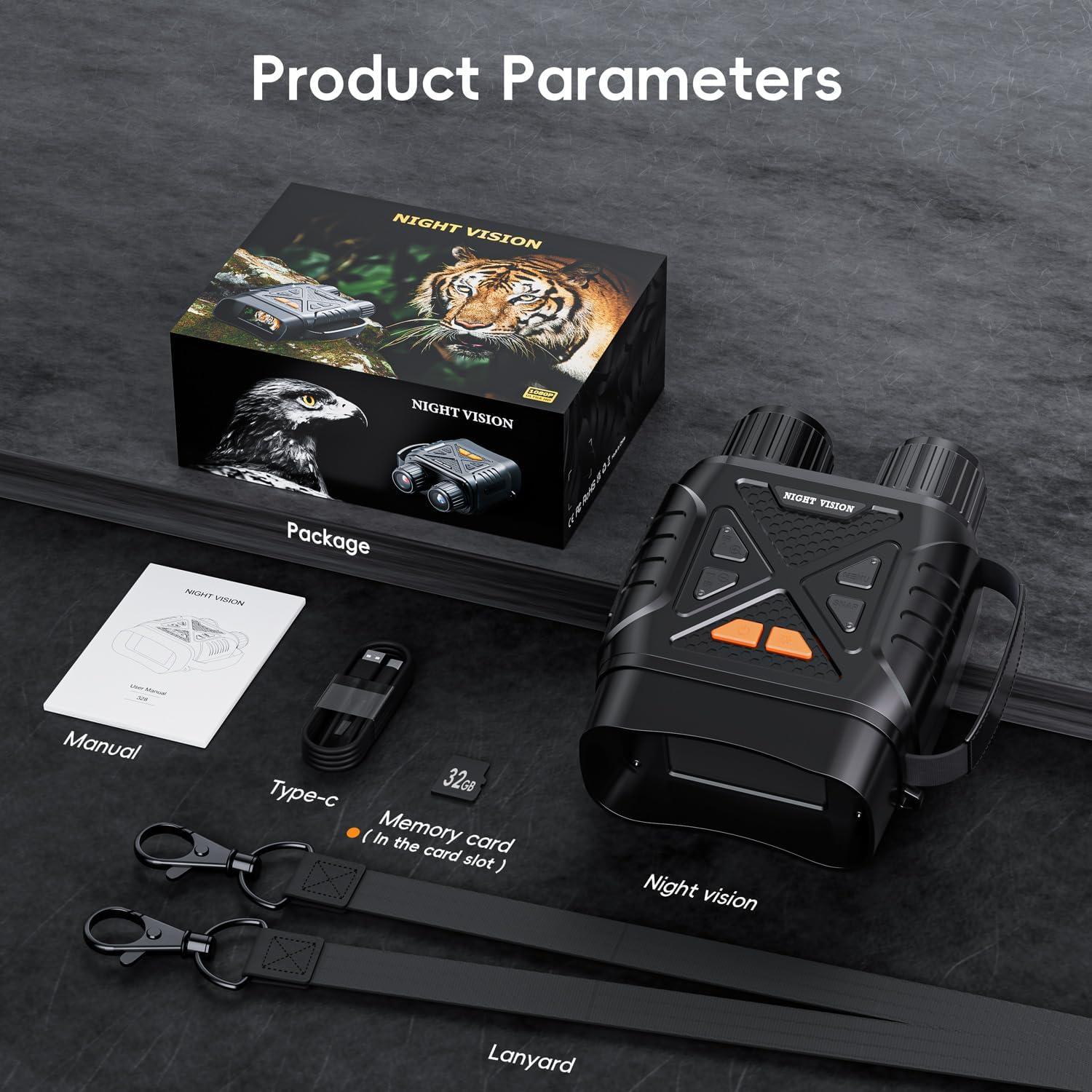 Gafas de Visión Nocturna SKYBASIC HD 10X con Pantalla 2.8"