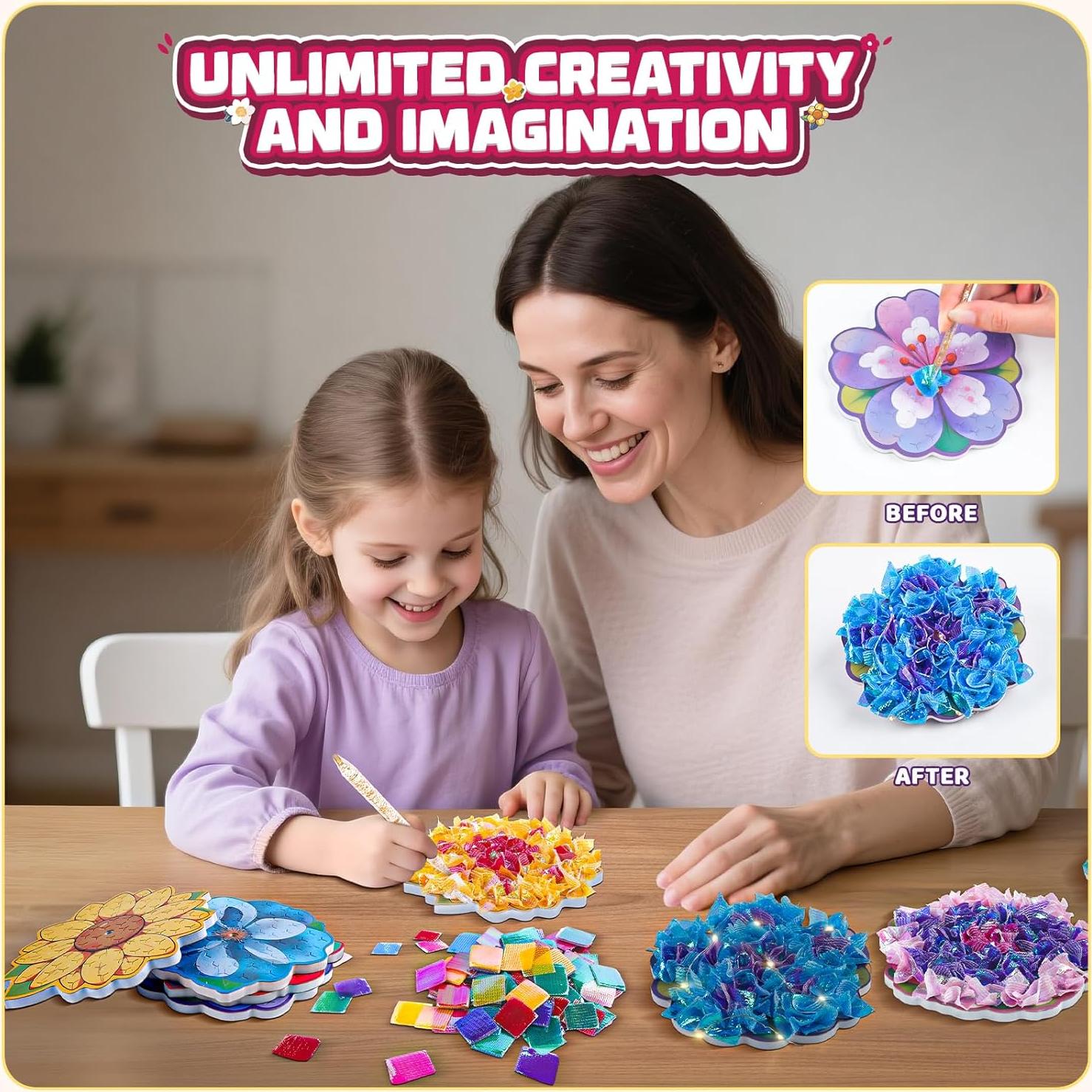 Kit de Manualidades Fortand Ramo de Flores con Luces LED