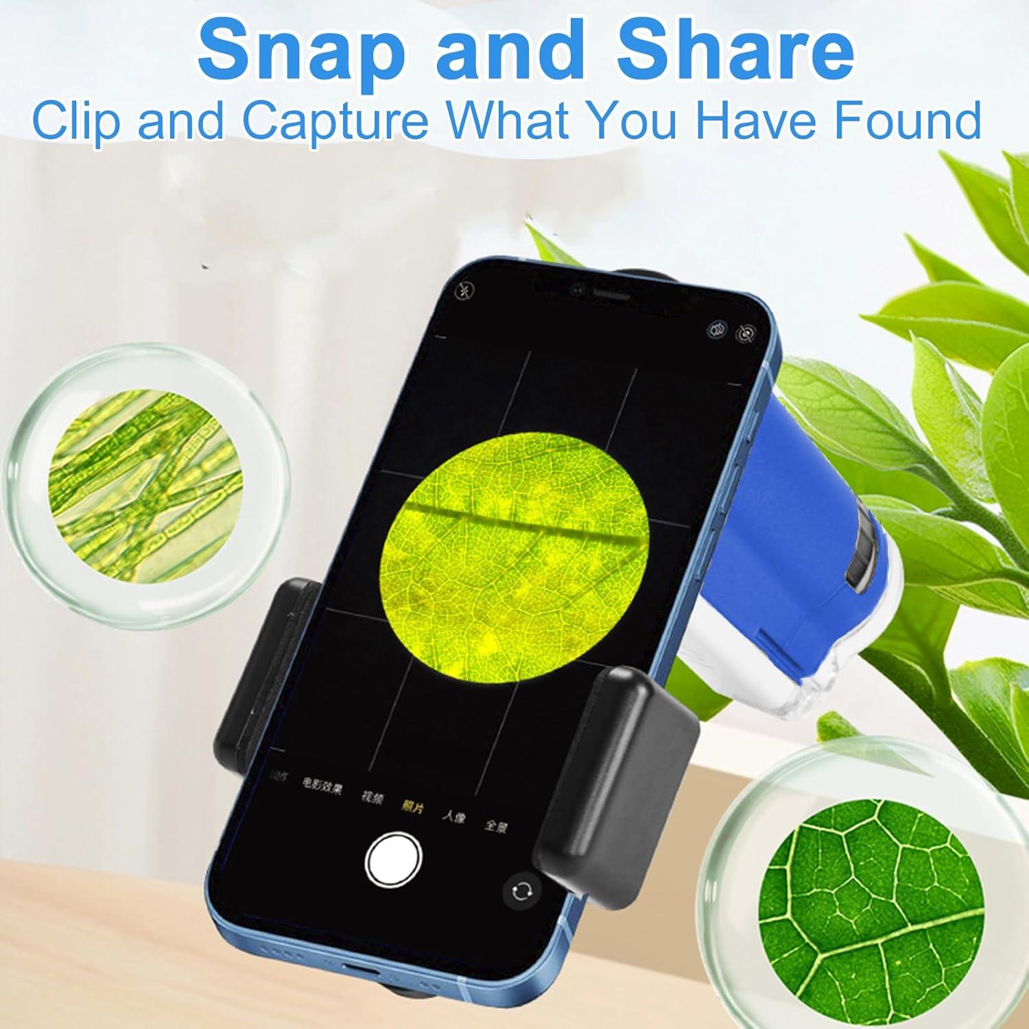 Microscopio Portátil SETFLAGS para Niños 100x-250x con LED