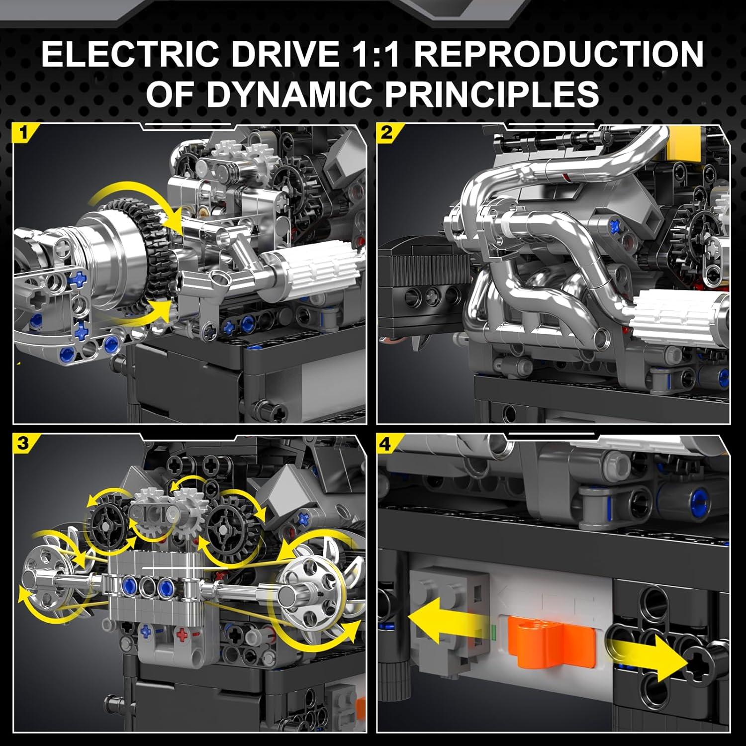 Kit de Construcción Motor V8 Mould King 761 Piezas