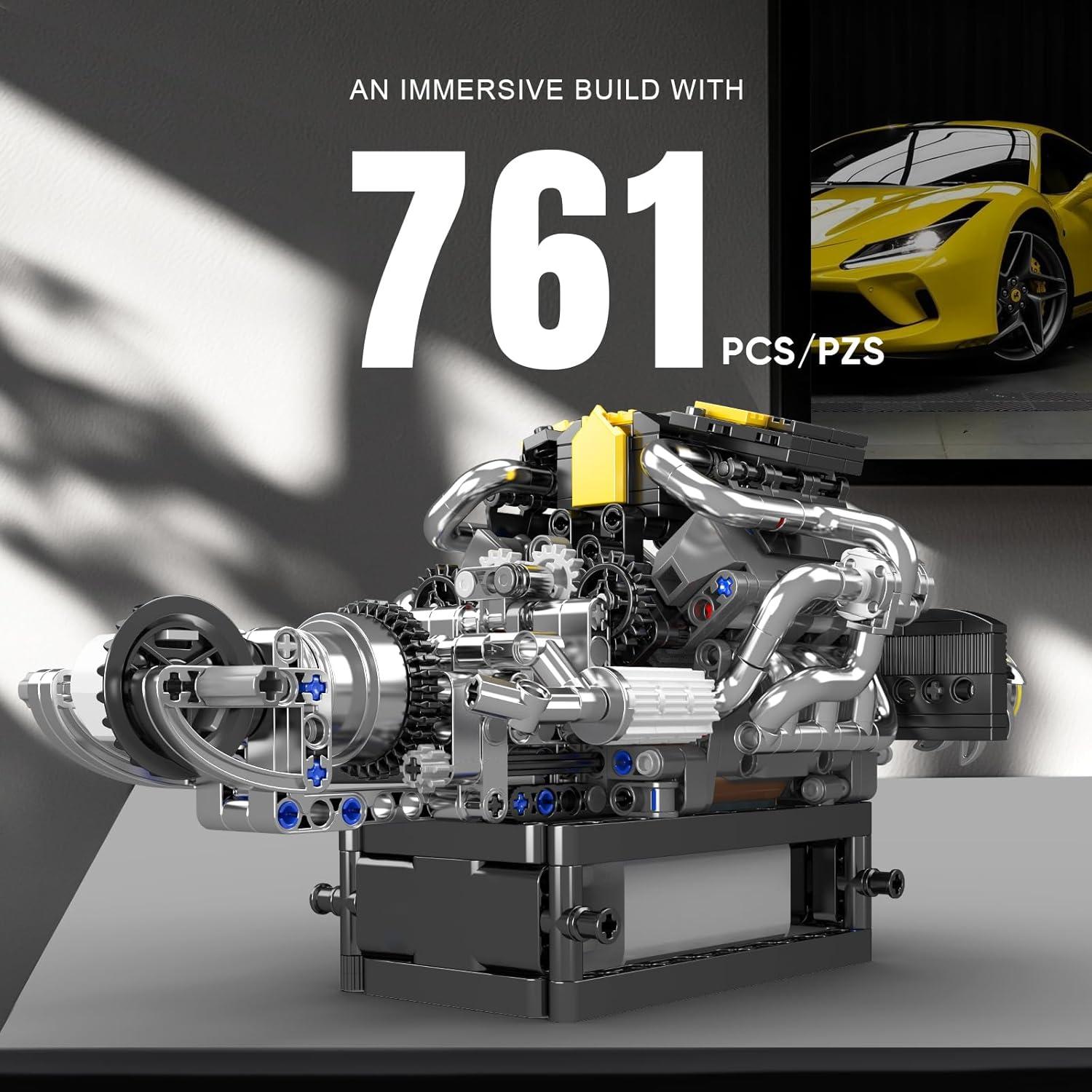 Kit de Construcción Motor V8 Mould King 761 Piezas