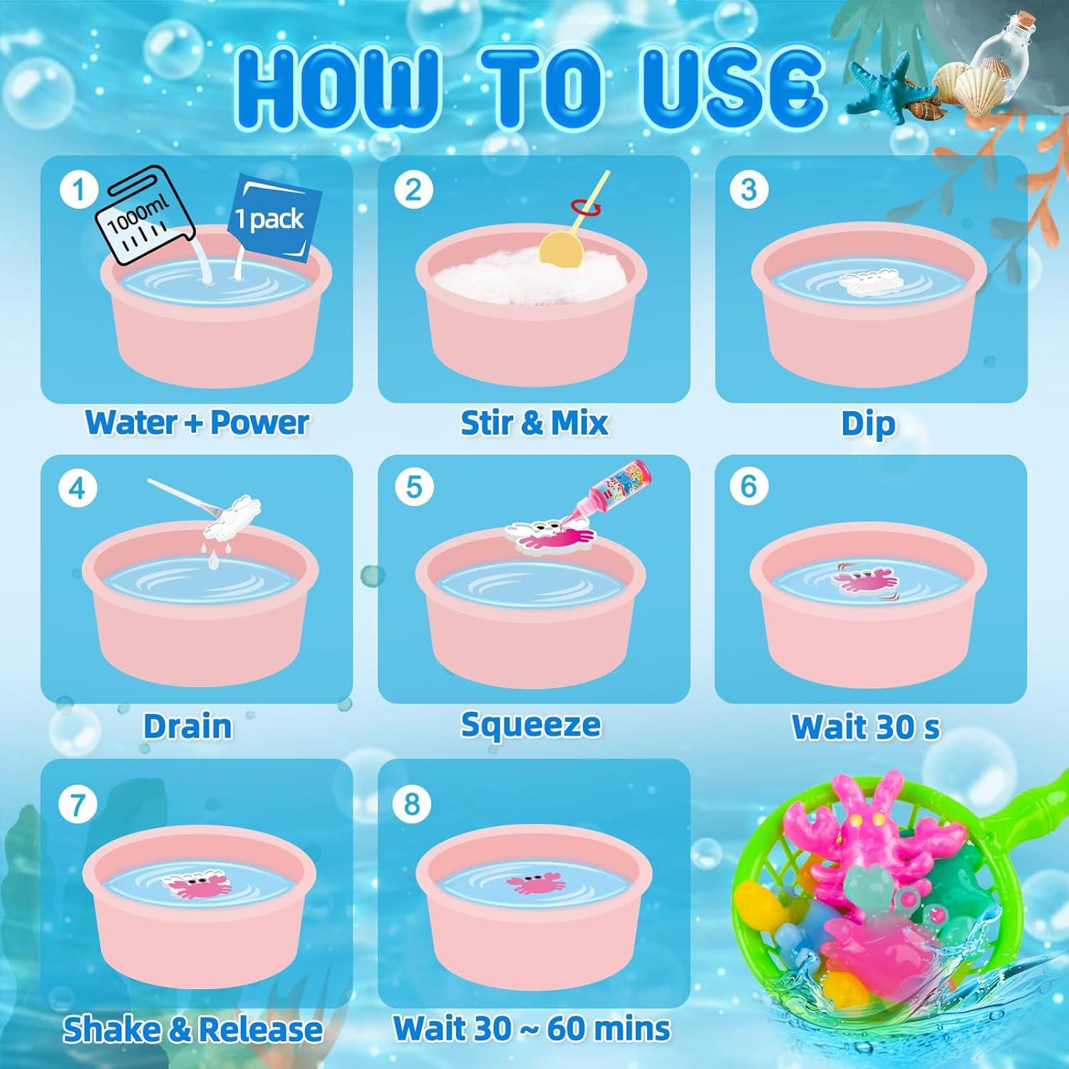 Kit de Juguete de Agua Mágico QANIY - 12 Colores y 6 Moldes