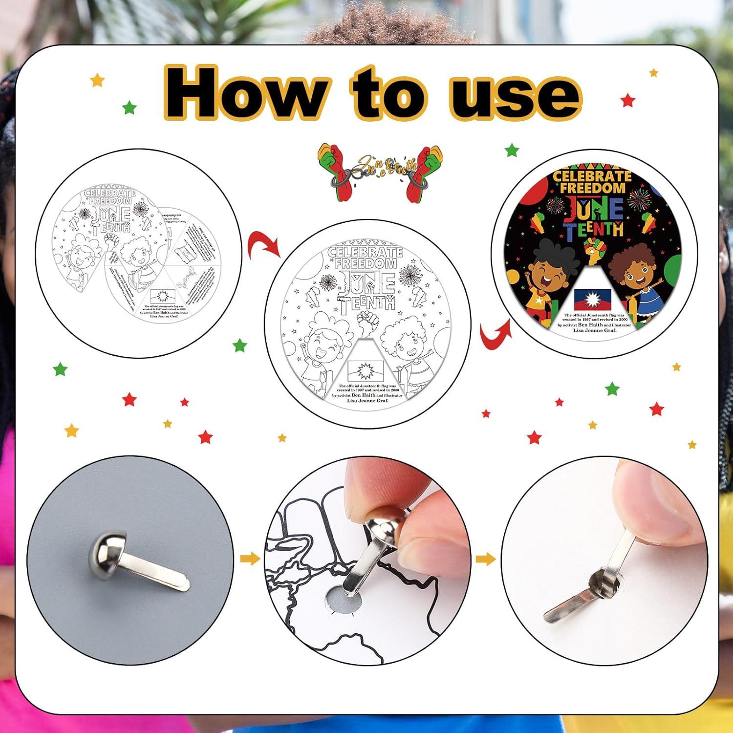 Kit de Manualidades Spiareal Juneteenth 30 Piezas para Niños