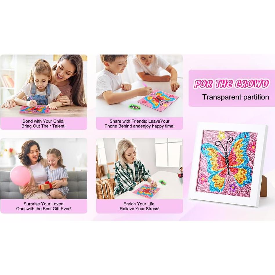 Kit de Arte para Niños Ausbond 18x18cm Mariposa DIY