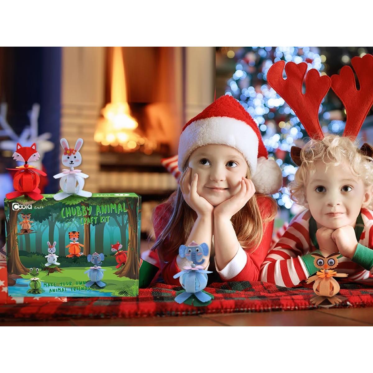 Kit de Manualidades Coola para Niños - 6 Animales de Fieltro DIY