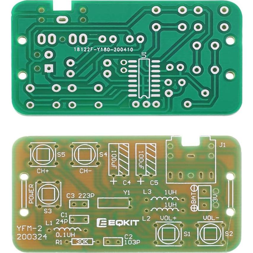 Kit de Radio FM DIY Icstation 76-108MHz 2 PCS Soldadura