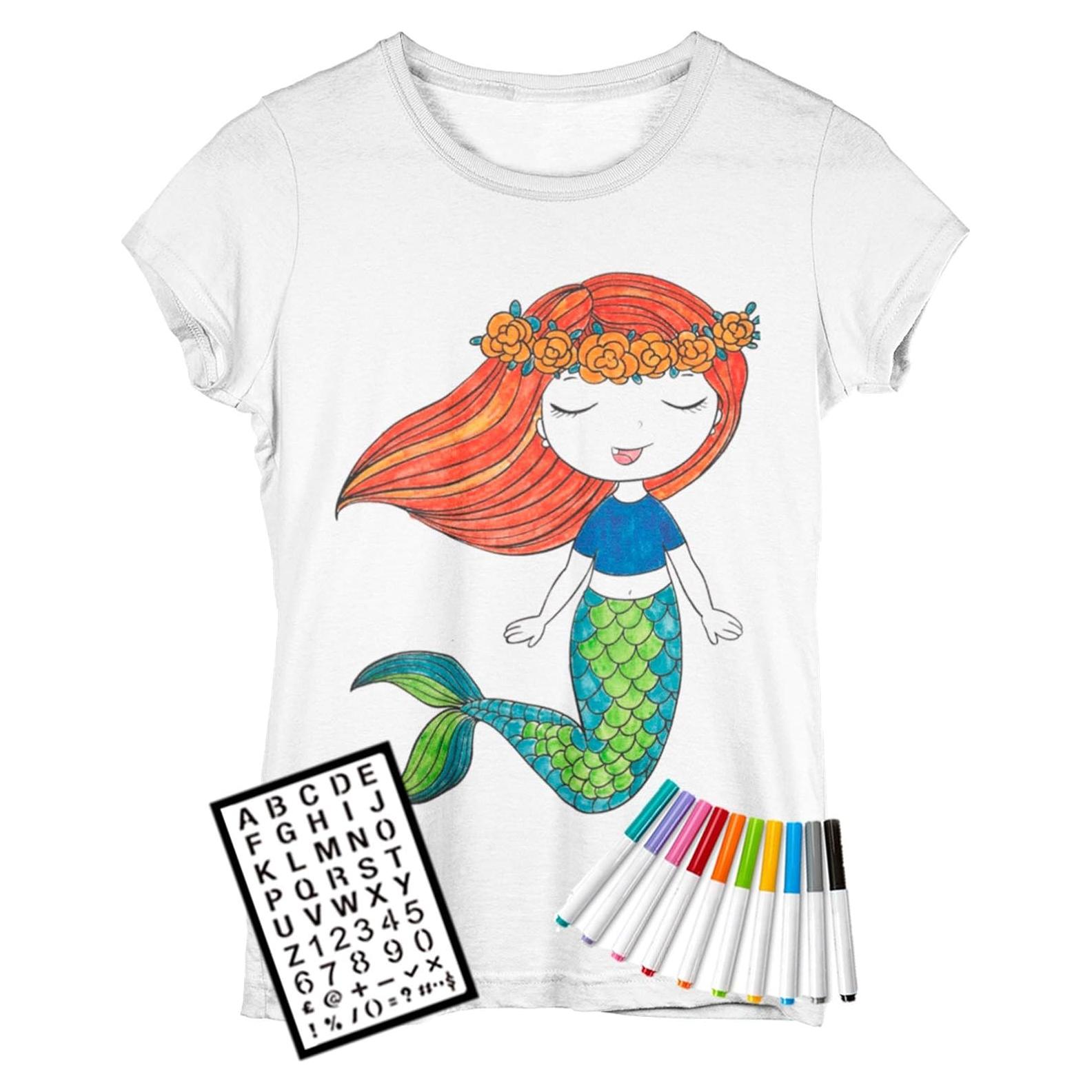 Camisa para Colorear Niñas DaVinci en Ti 100% Algodón