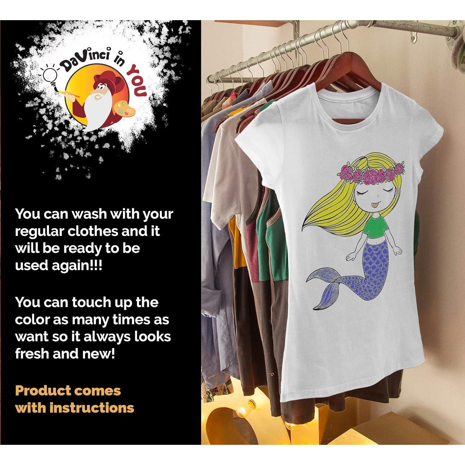 Camisa para Colorear Niñas DaVinci en Ti 100% Algodón