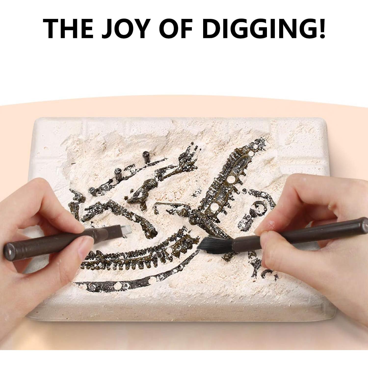 Kit de Excavación de Fósiles de Dinosaurio 10Leccion - 6 Huevos y T-Rex