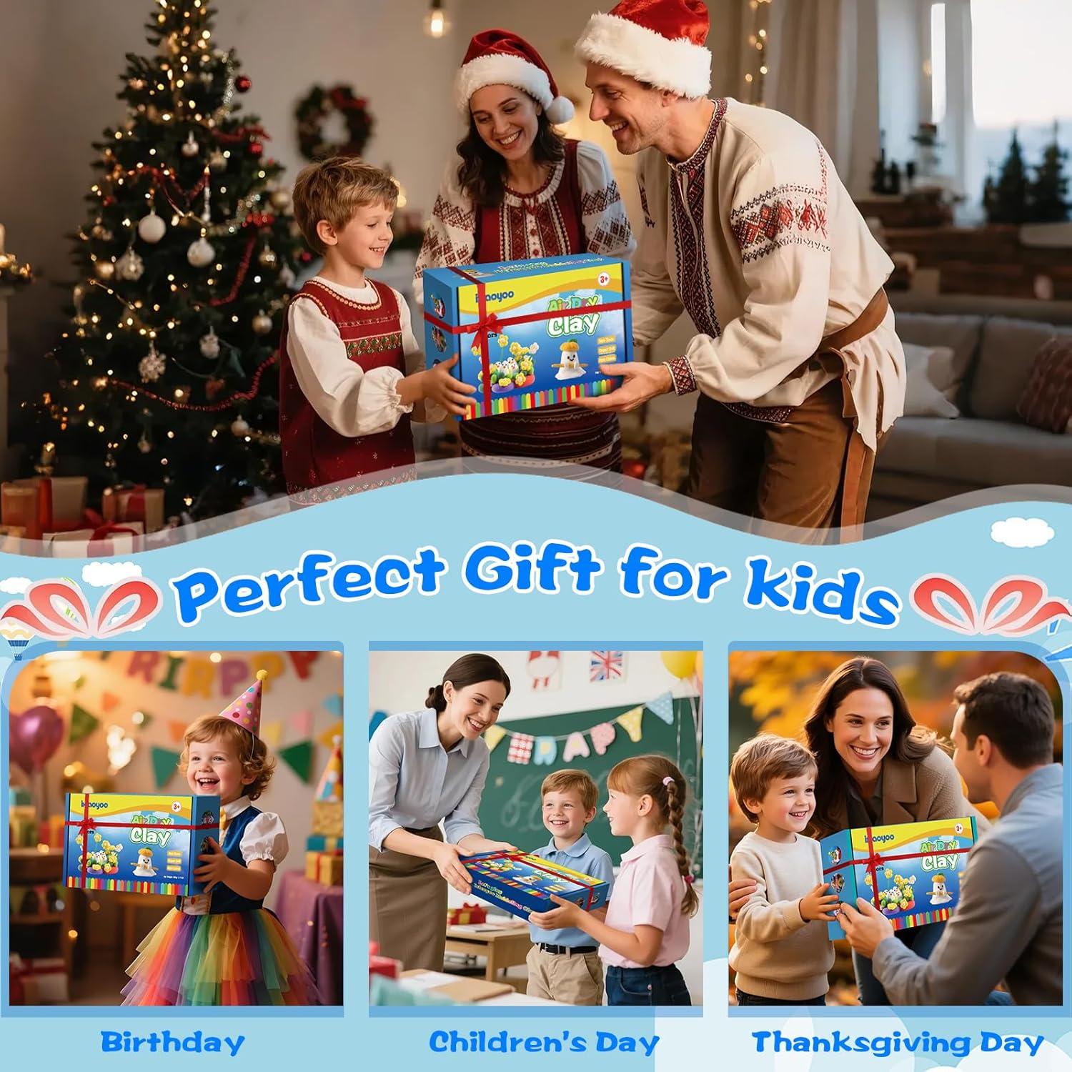 Kit de Arcilla Secada al Aire Ixiaoyoo 158 Colores para Niños