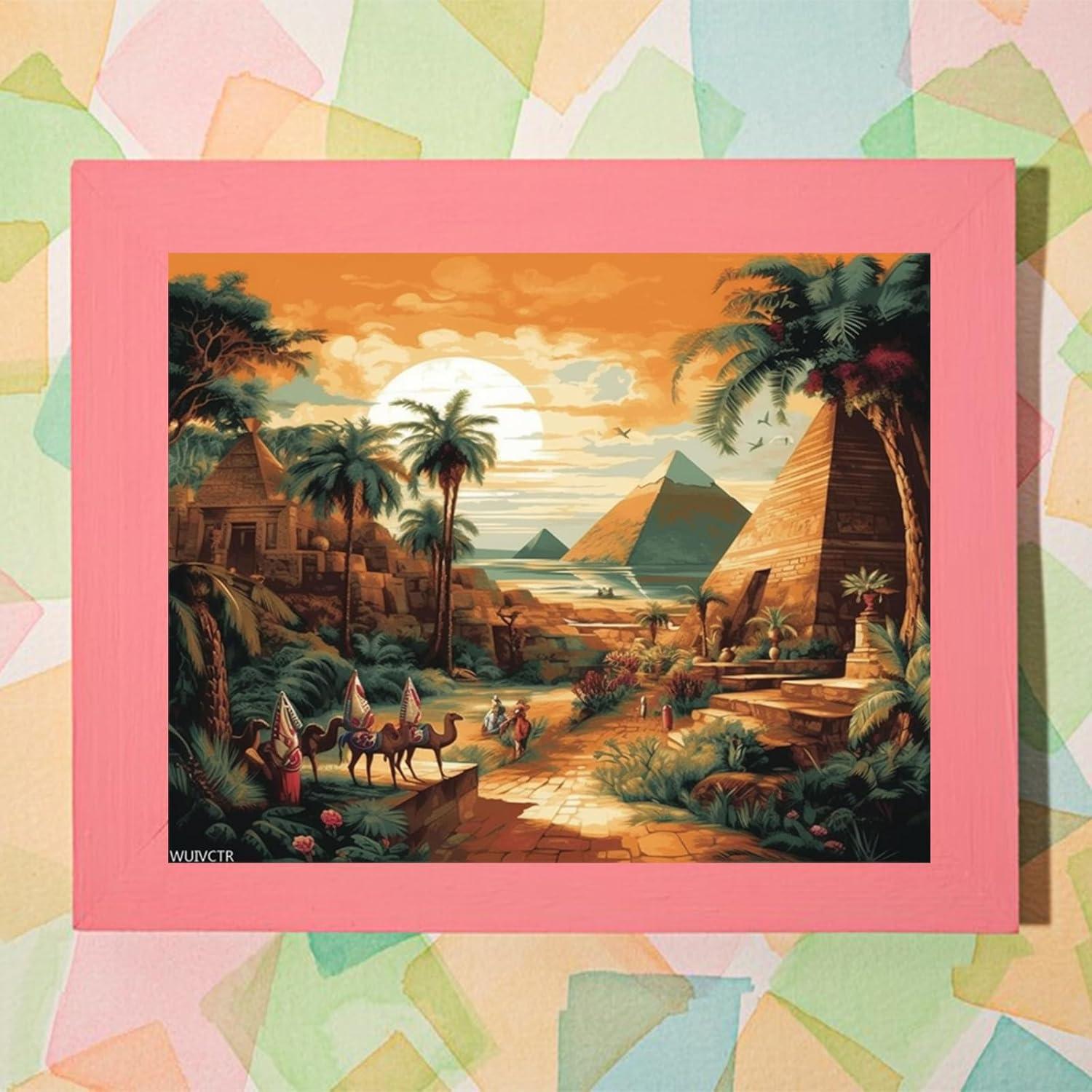 Kit de Pintura por Números WUIVCTR Pirámides Egipcias 40x51 cm