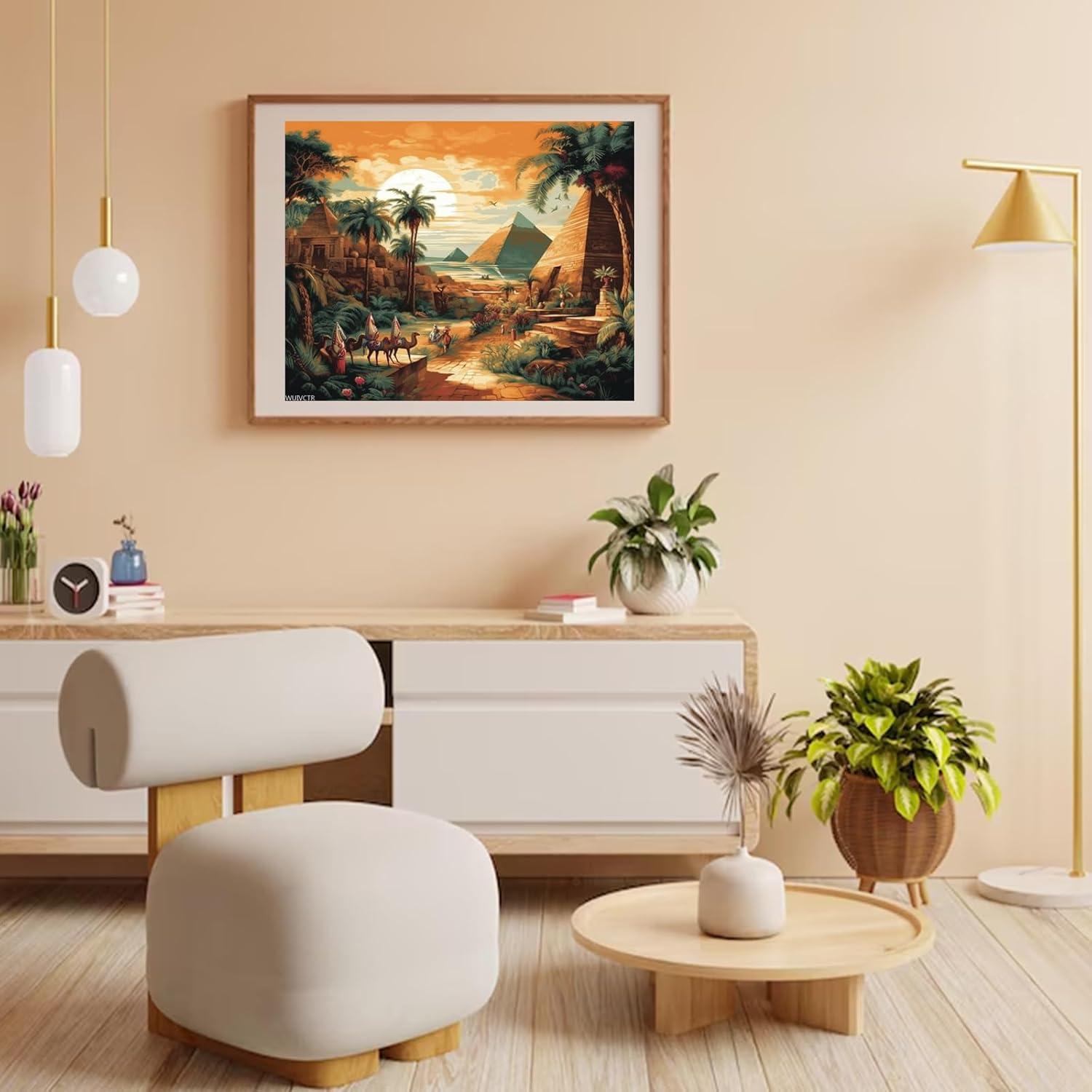 Kit de Pintura por Números WUIVCTR Pirámides Egipcias 40x51 cm