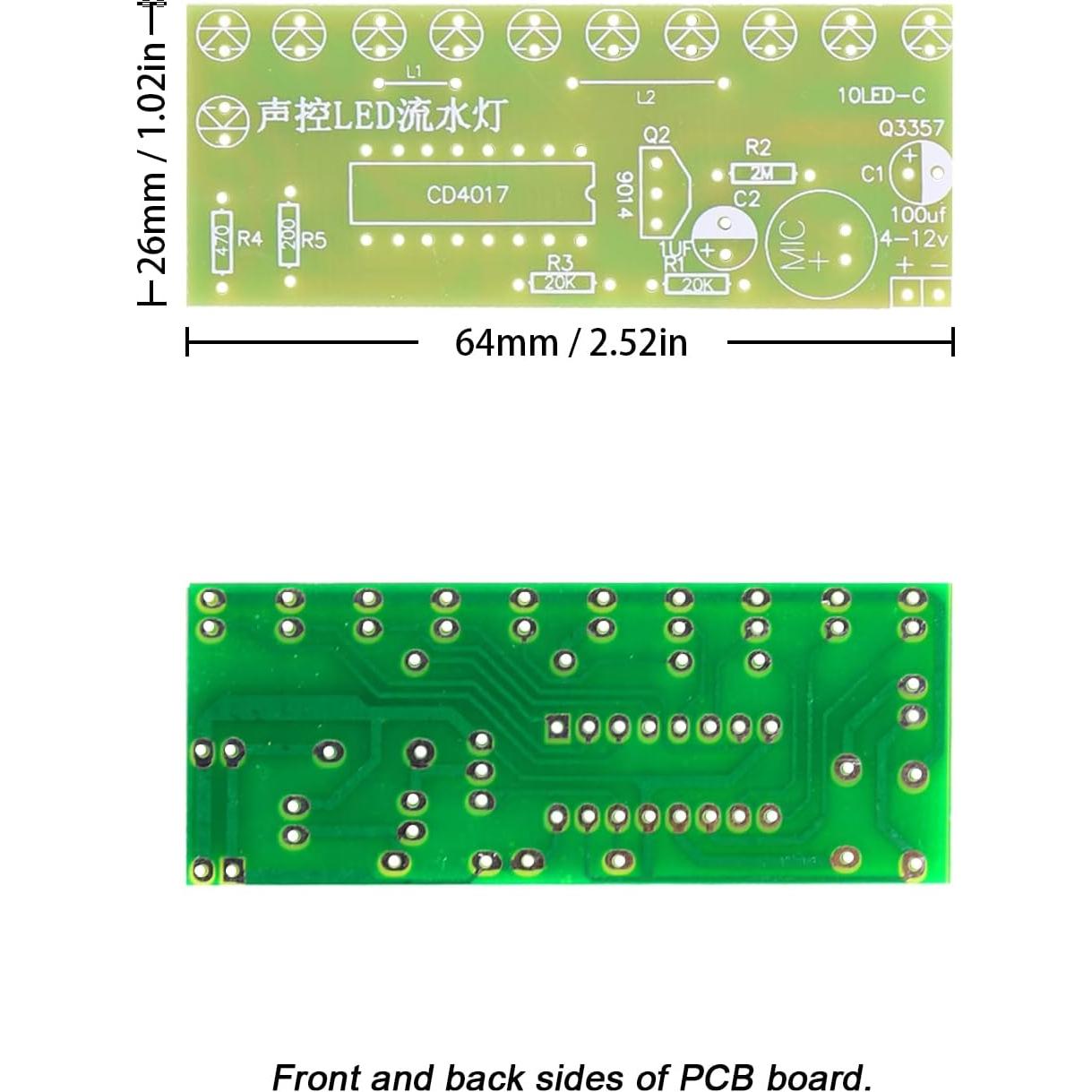 Kit de Práctica de Soldadura YIDAB con Sensor de Sonido 12V