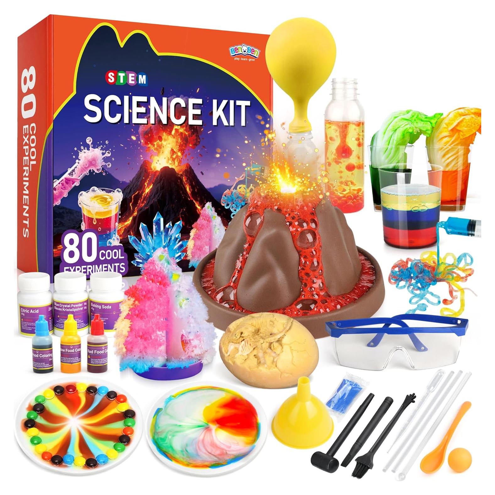 Kit de Ciencia BenBen 80 Experimentos para Niños 6 a 12 Años