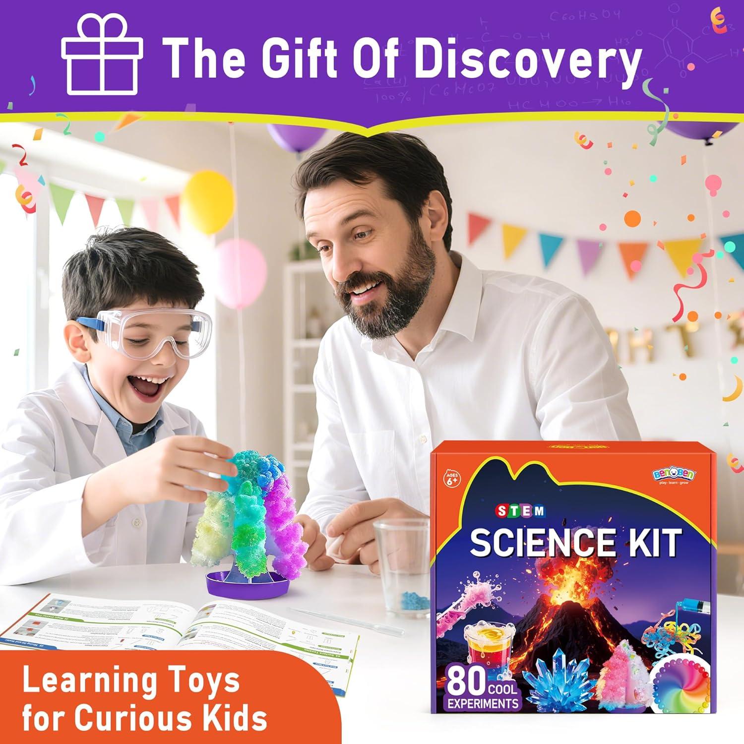 Kit de Ciencia BenBen 80 Experimentos para Niños 6 a 12 Años