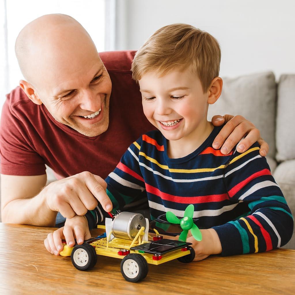 Kit STEM 7-en-1 BricoDuck para Niños 8-14 Años - Solar y Motor