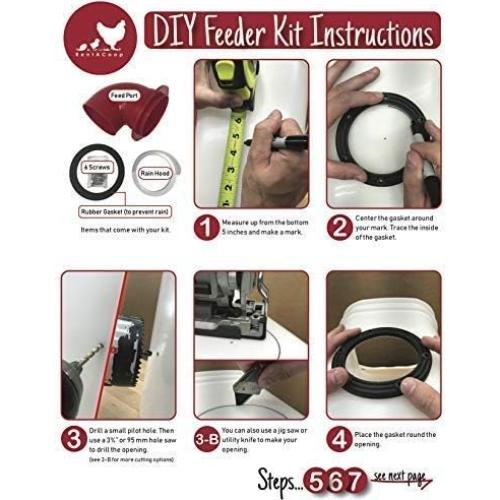 Kit Alimentador y Bebedero Pollo RentACoop - 6 Puertos Grandes