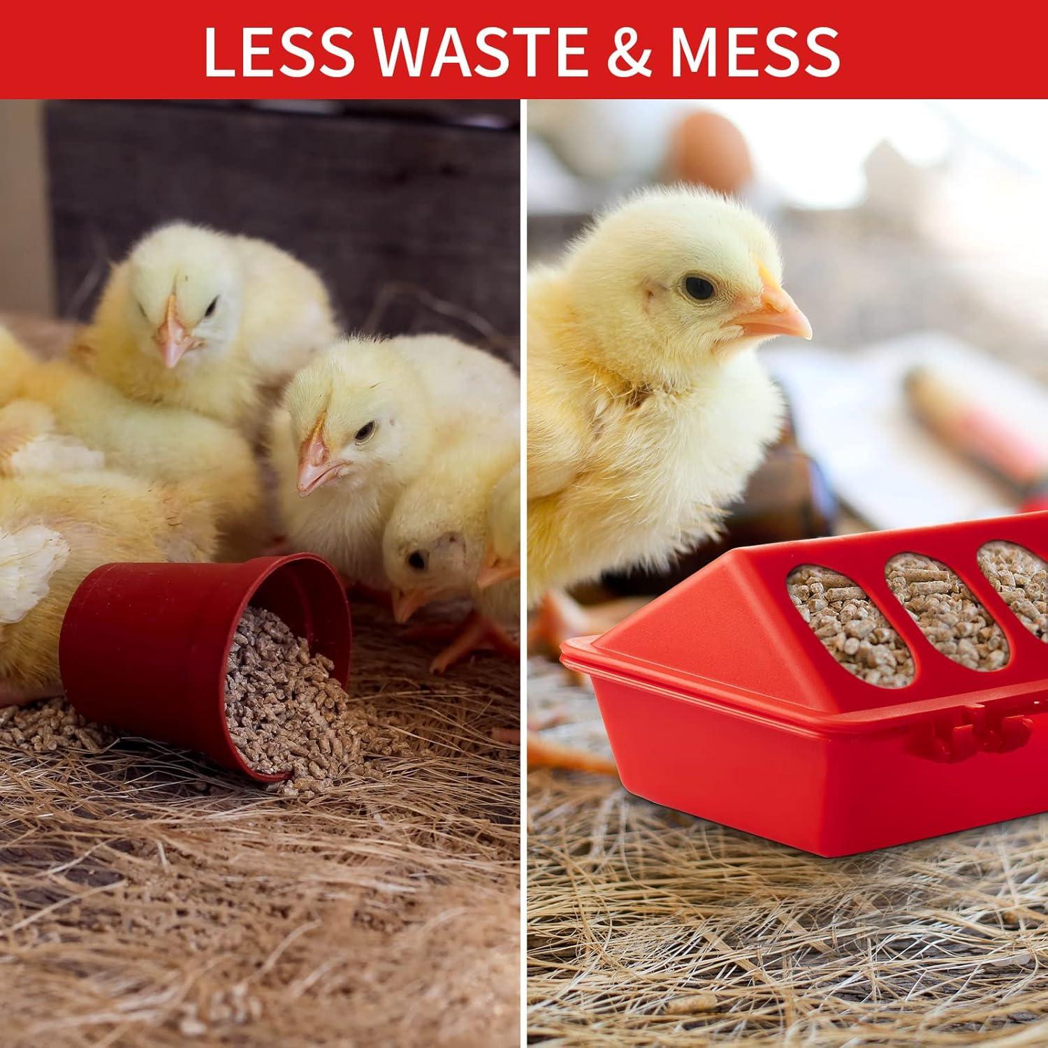 Paquete de 8 comederos plásticos Gandeer para aves 30x10 cm