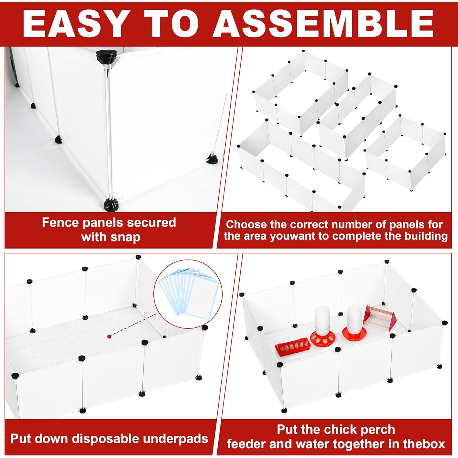 Caja de Cría para Pollitos ROSTIUTE con Comedero y Bebedero