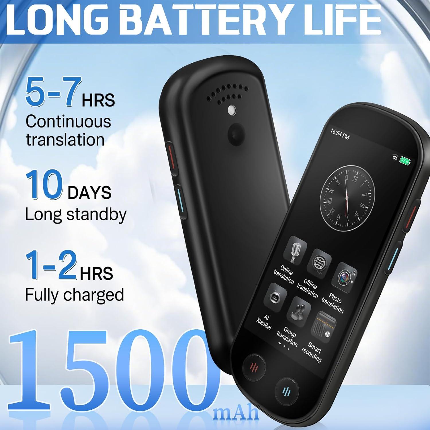 Traductor de Idiomas NICEWIN - Tiempo Real, 150 Idiomas, Offline