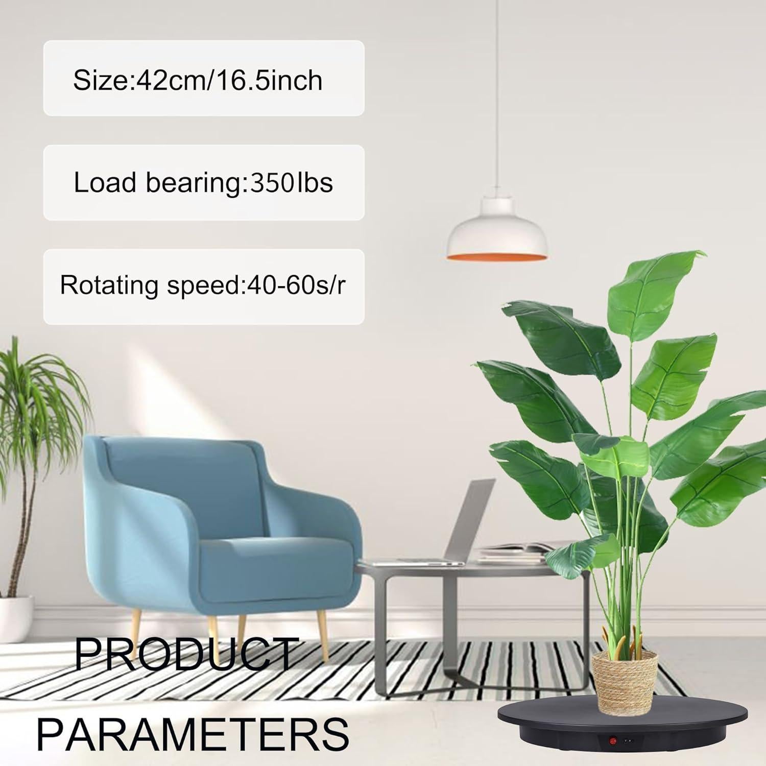 Soporte Rotatorio Motorizado JAYEGT 42cm 350Lbs Control Remoto