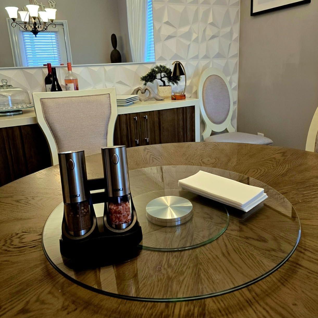 Plato Giratorio de Vidrio Templado SZG 91.4 cm Antivuelco