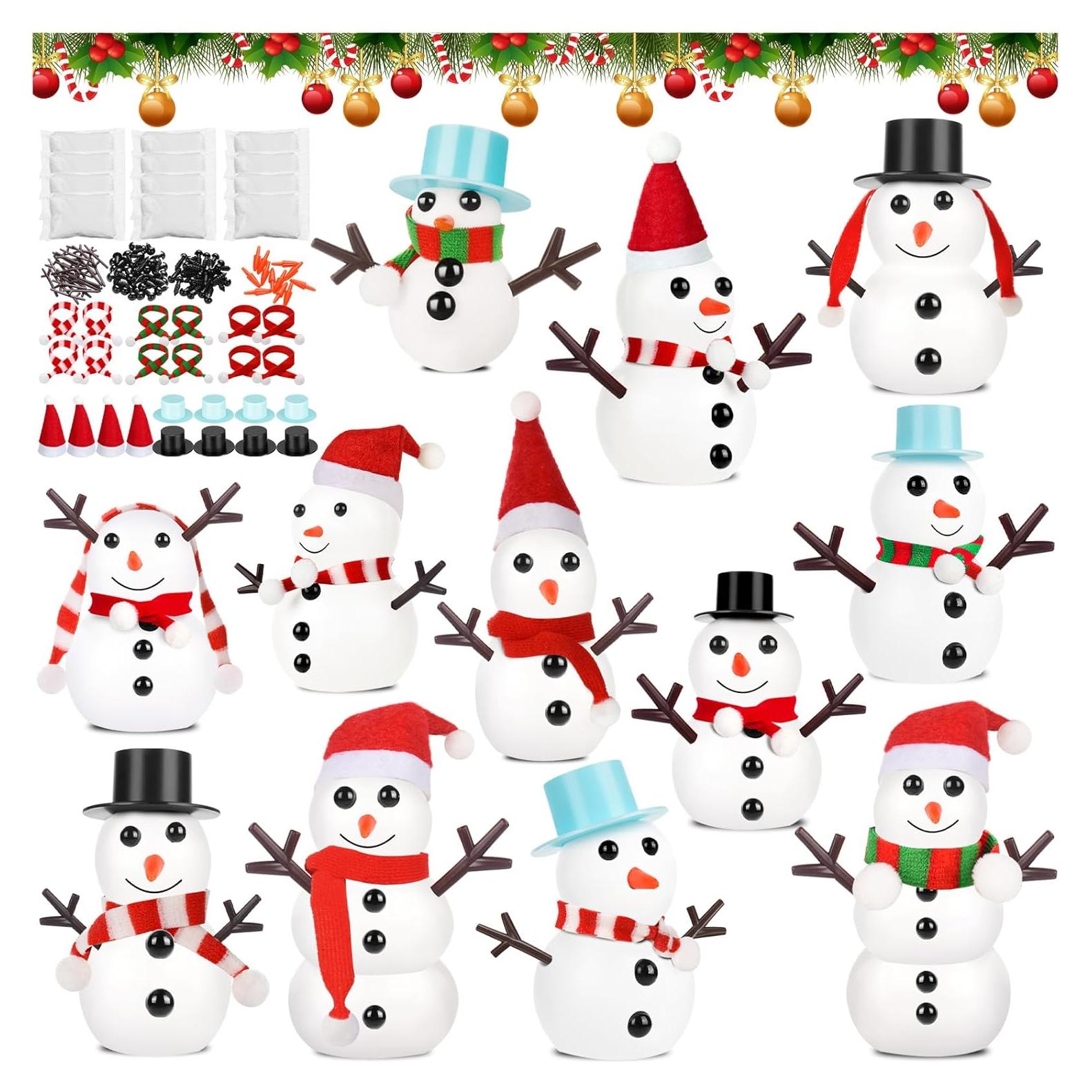 Kit de Manualidades de Muñeco de Nieve ZAUGONTW 12 Piezas