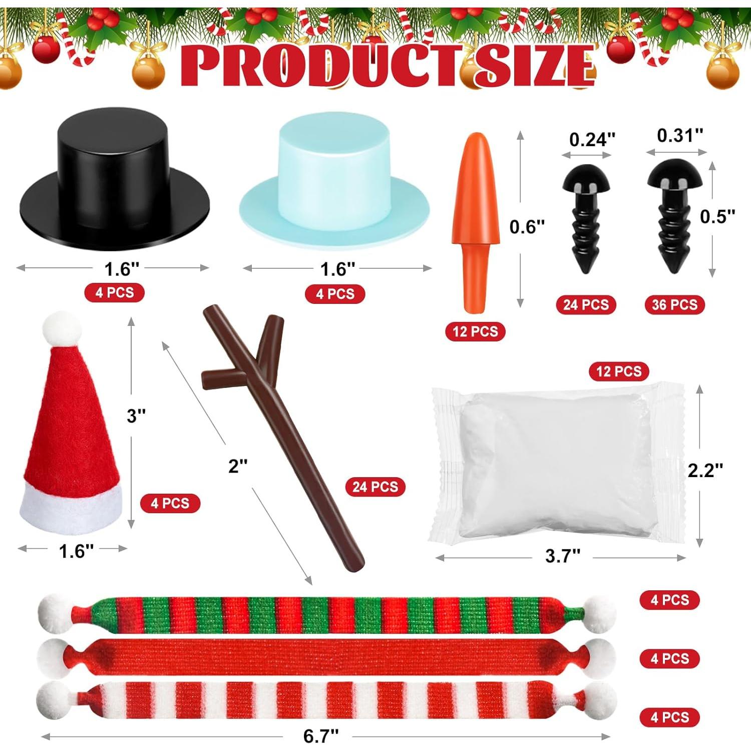 Kit de Manualidades de Muñeco de Nieve ZAUGONTW 12 Piezas