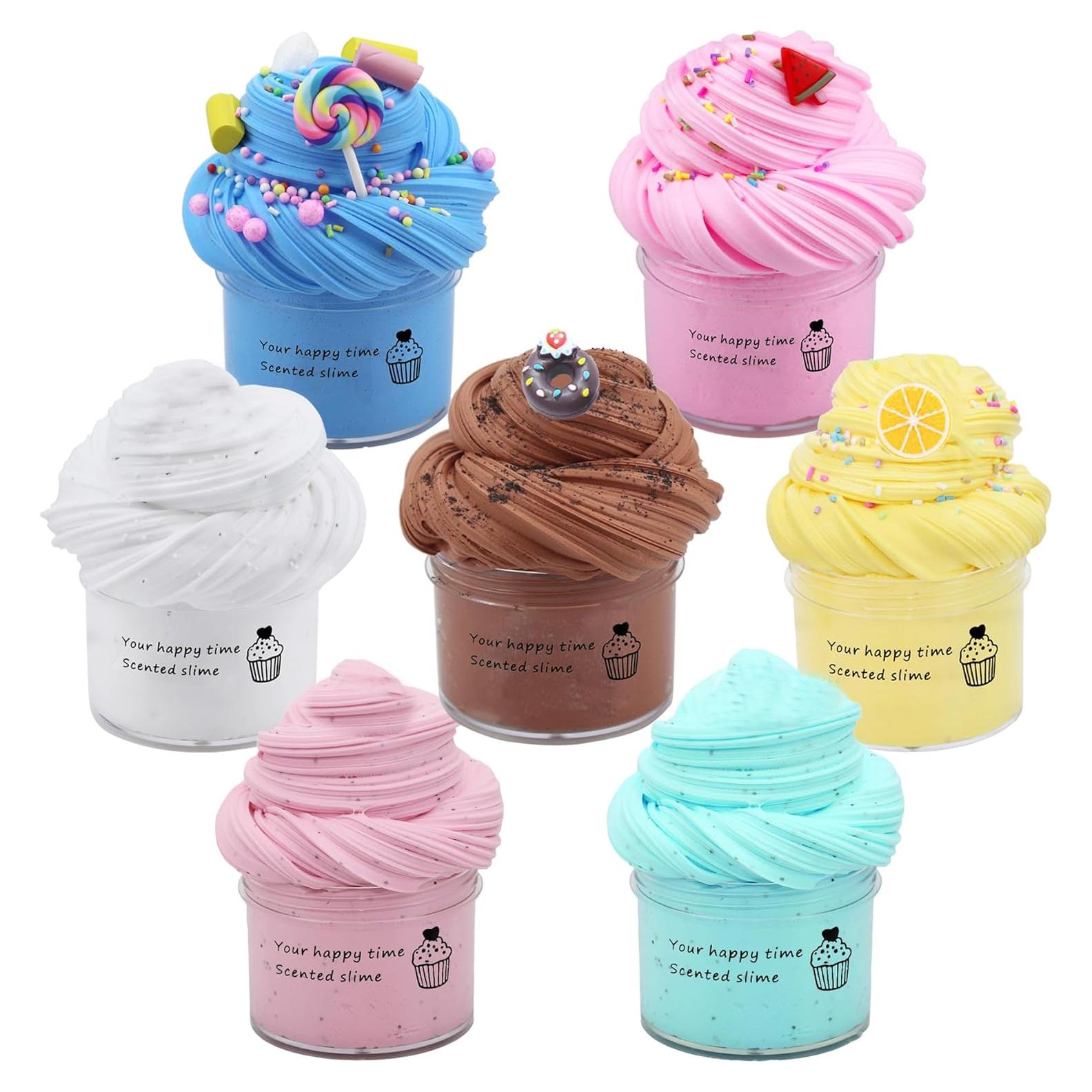 Paquete de 7 Kits de Slime Mantequilla de Pastel Jinhuashi 60ml