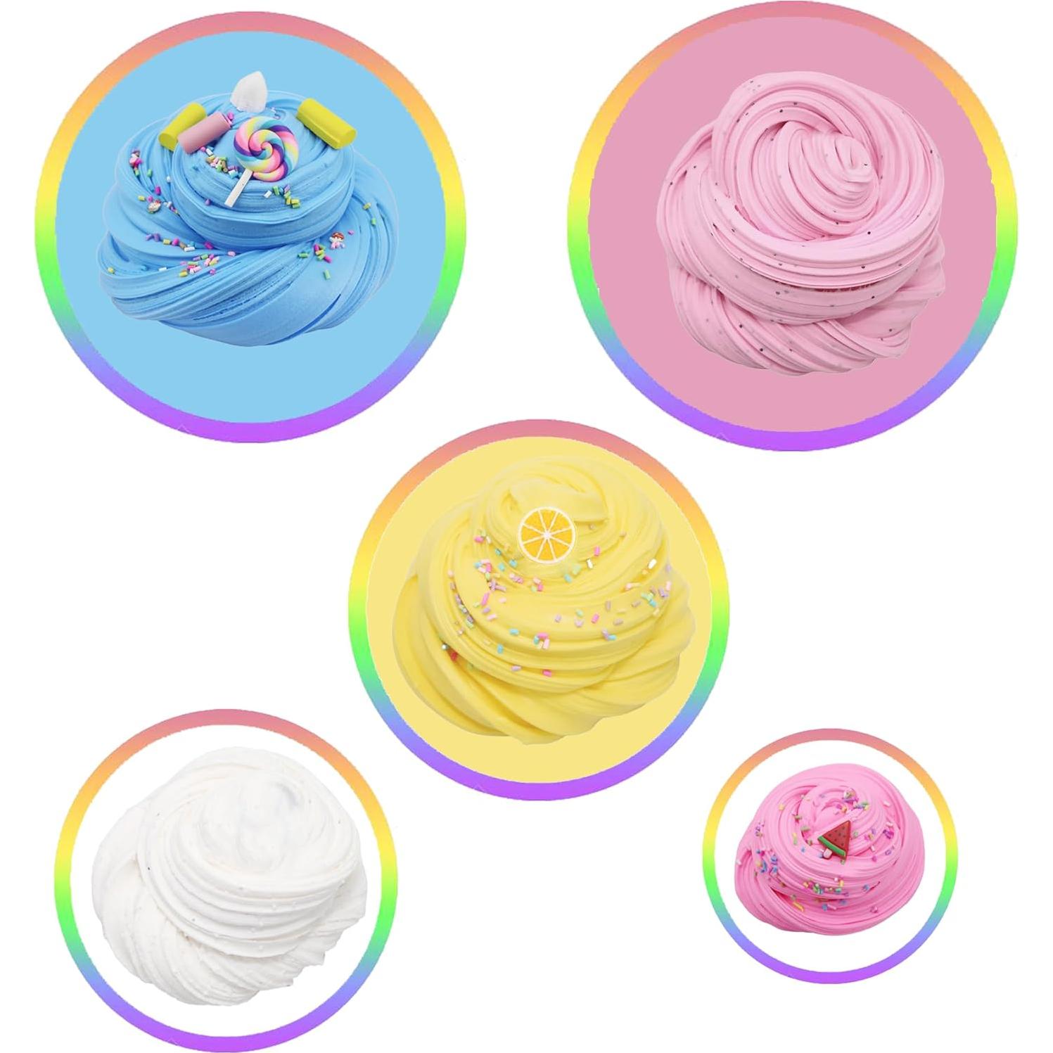 Paquete de 7 Kits de Slime Mantequilla de Pastel Jinhuashi 60ml