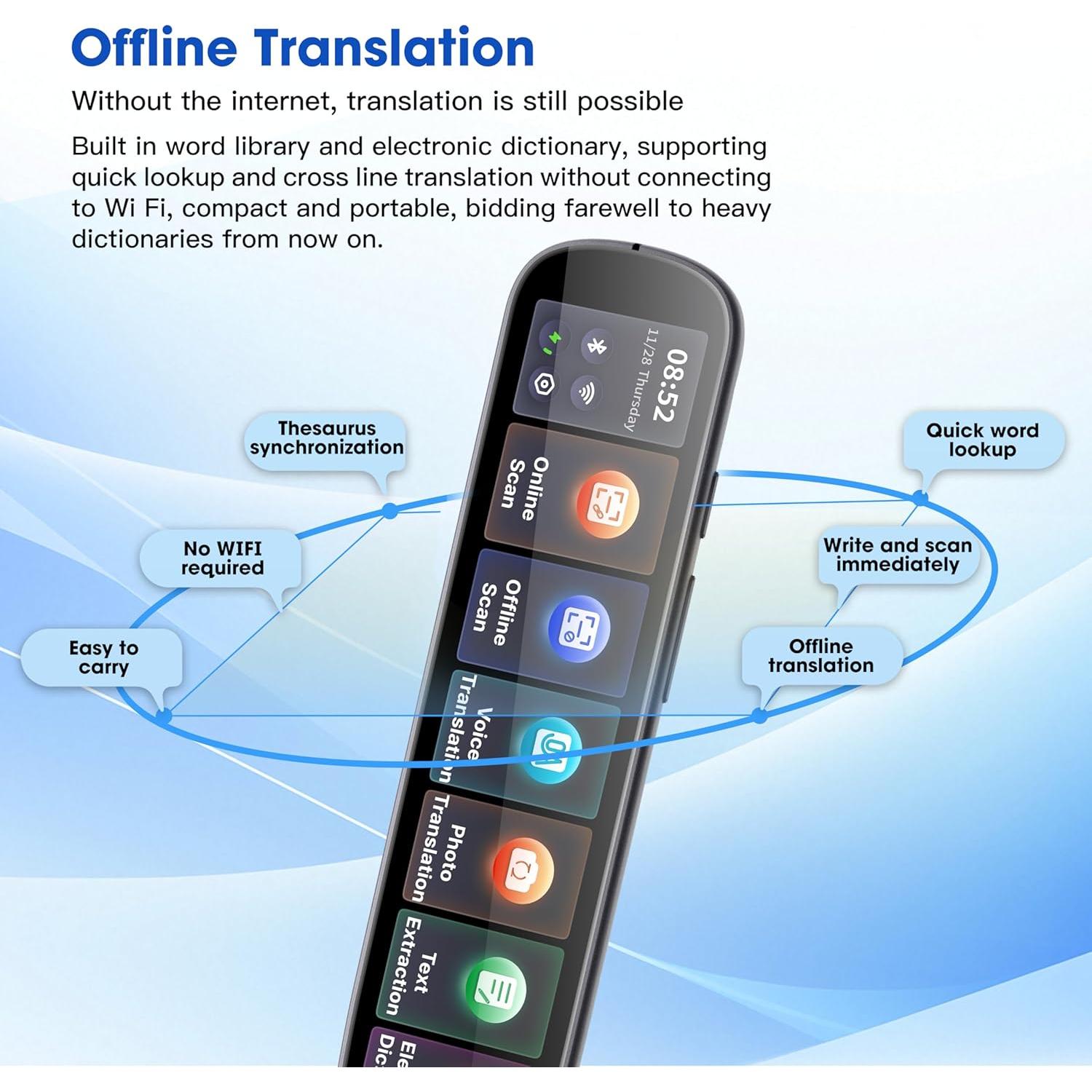 Bolígrafo Traductor Digital E teacher-TYF X12C 10.8 cm 134 Idiomas