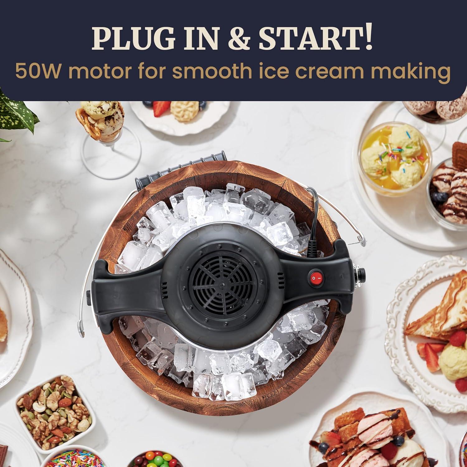 Máquina de Hacer Helados Eléctrica Elite Gourmet EIM949 6 Cuartos