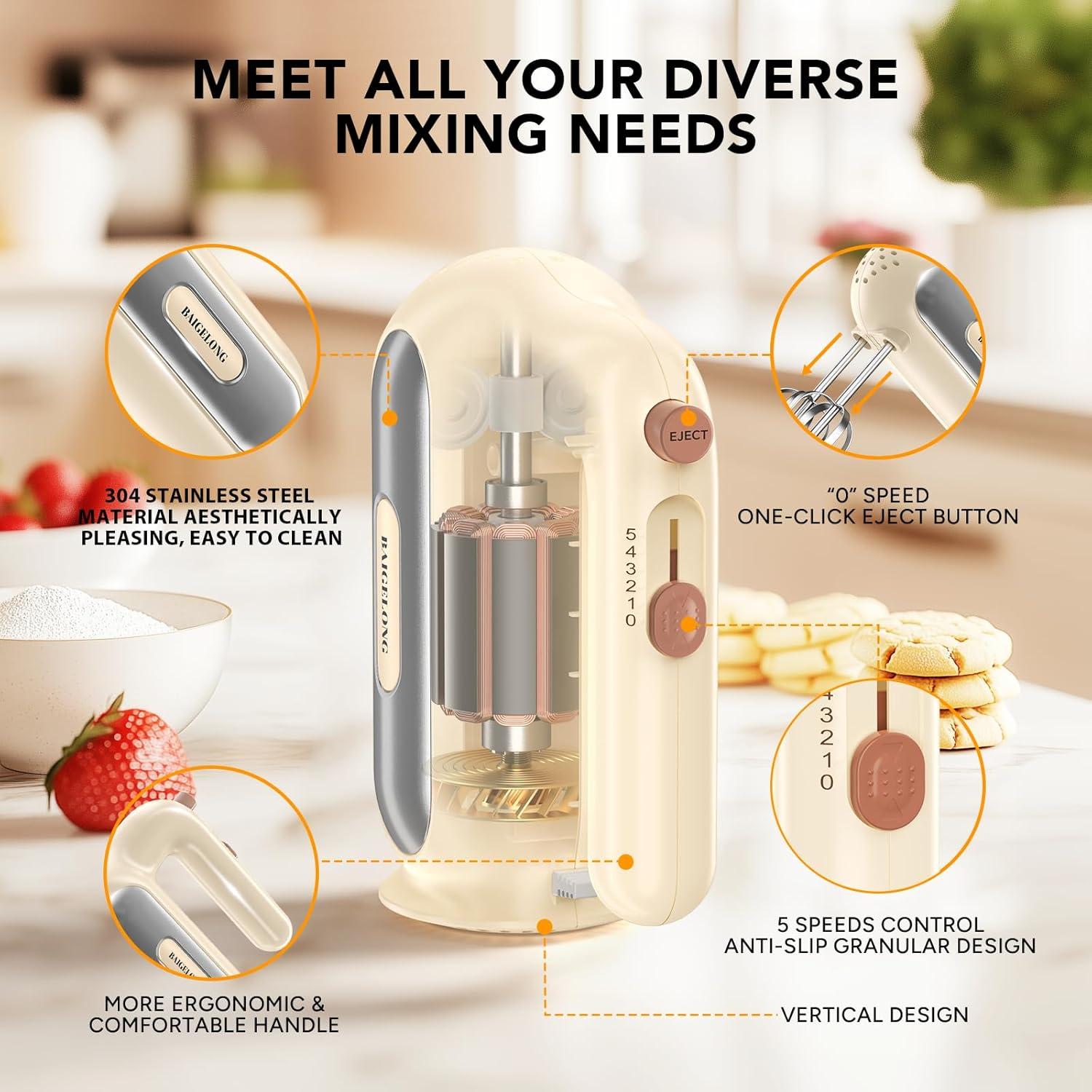 Batidora Eléctrica de Mano CX-6607 5 Velocidades 0.77 kg