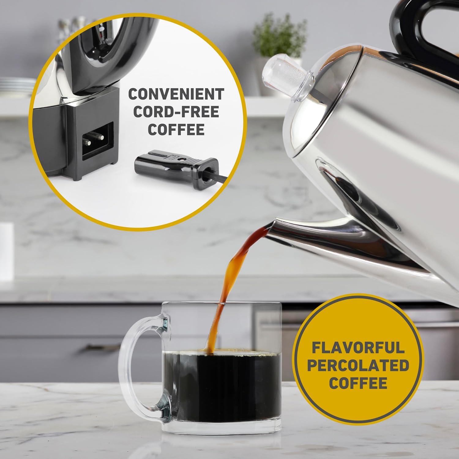 Cafetera Eléctrica Percoladora West Bend 12 Tazas Acero Inoxidable