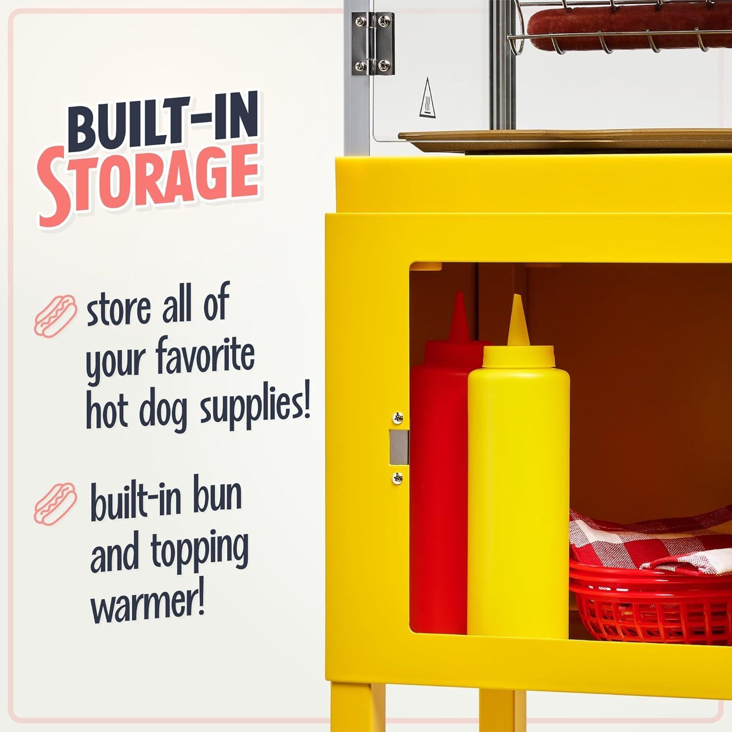 Carrito de Hot Dogs Nostalgia Oscar Mayer - Parrilla Retro 6 Piezas