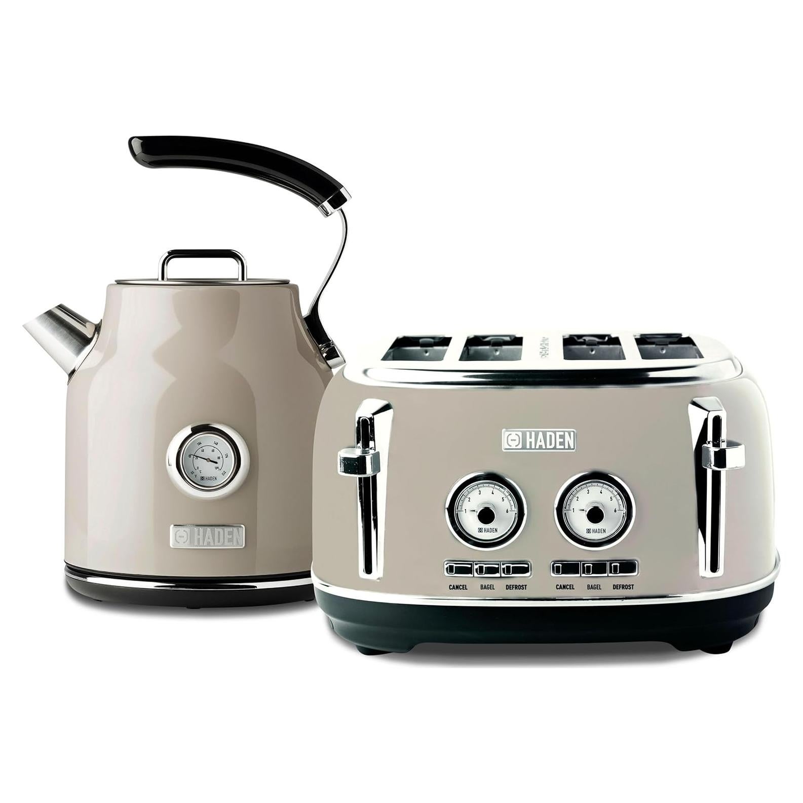 Tostadora Haden Dorset 4 Rebanadas Acero Inoxidable + Hervidor 1.7L