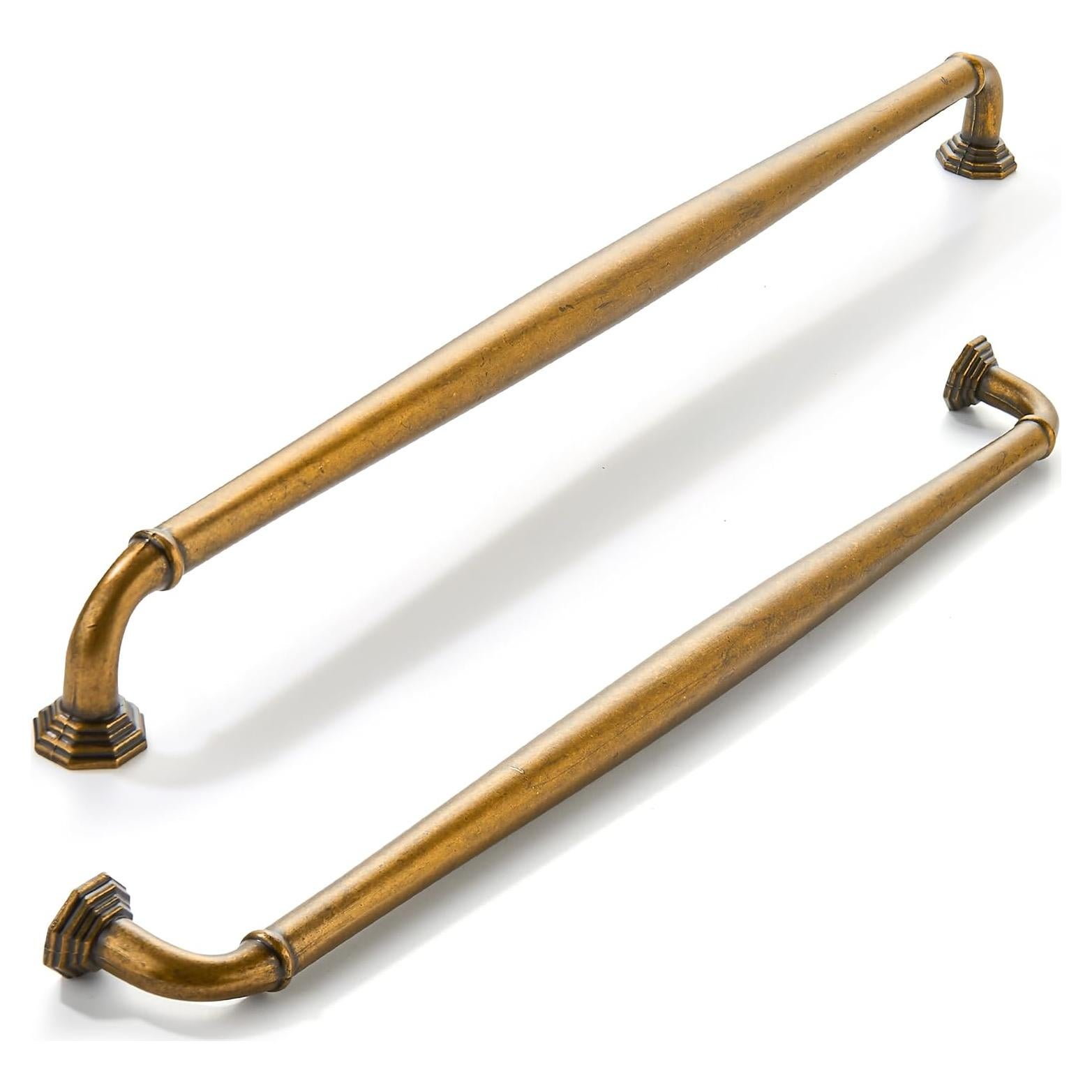 Tiradores de Gabinete Khtumeware 18" Latón Antiguo 10 Piezas