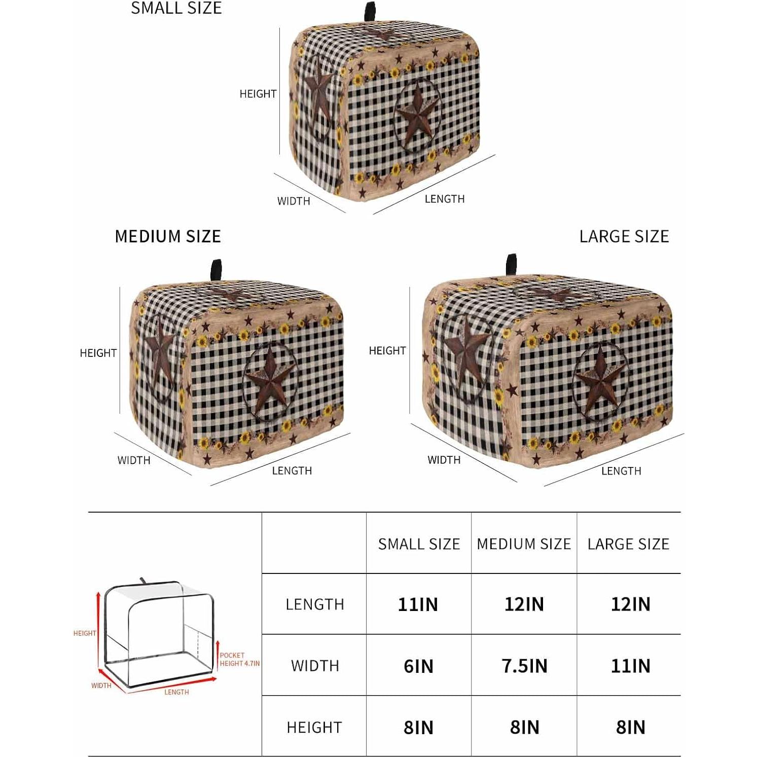 Cubierta para Tostadora Texas Star 2 Rebanadas con Bolsillos