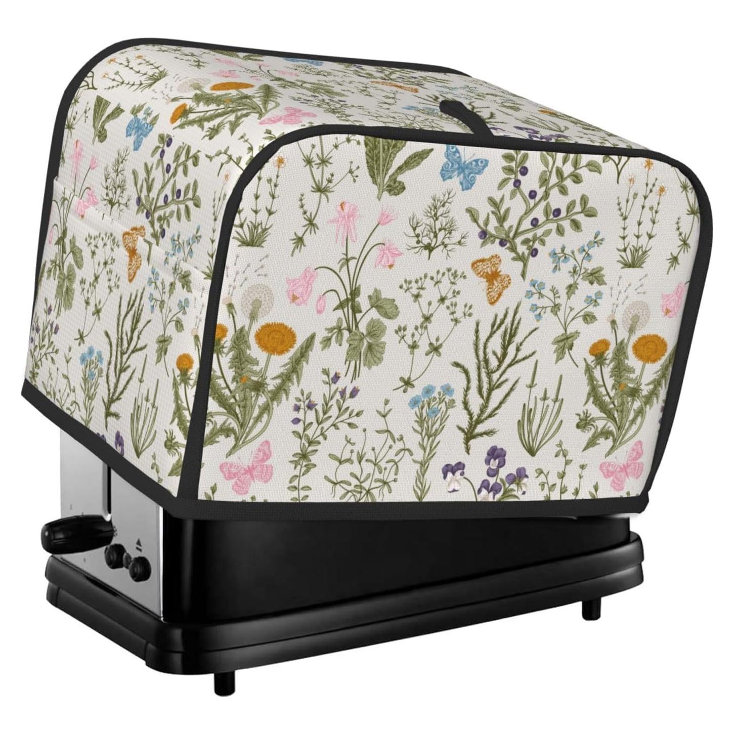 Cubierta de Tostadora Vintage Floral 2 Rebanadas a Prueba de Agua