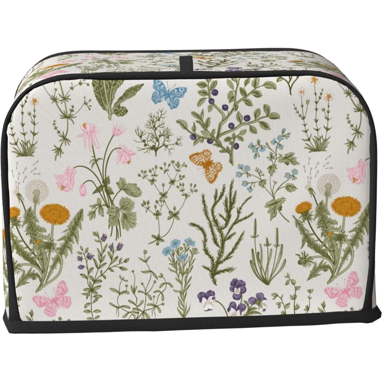 Cubierta de Tostadora Vintage Floral 2 Rebanadas a Prueba de Agua