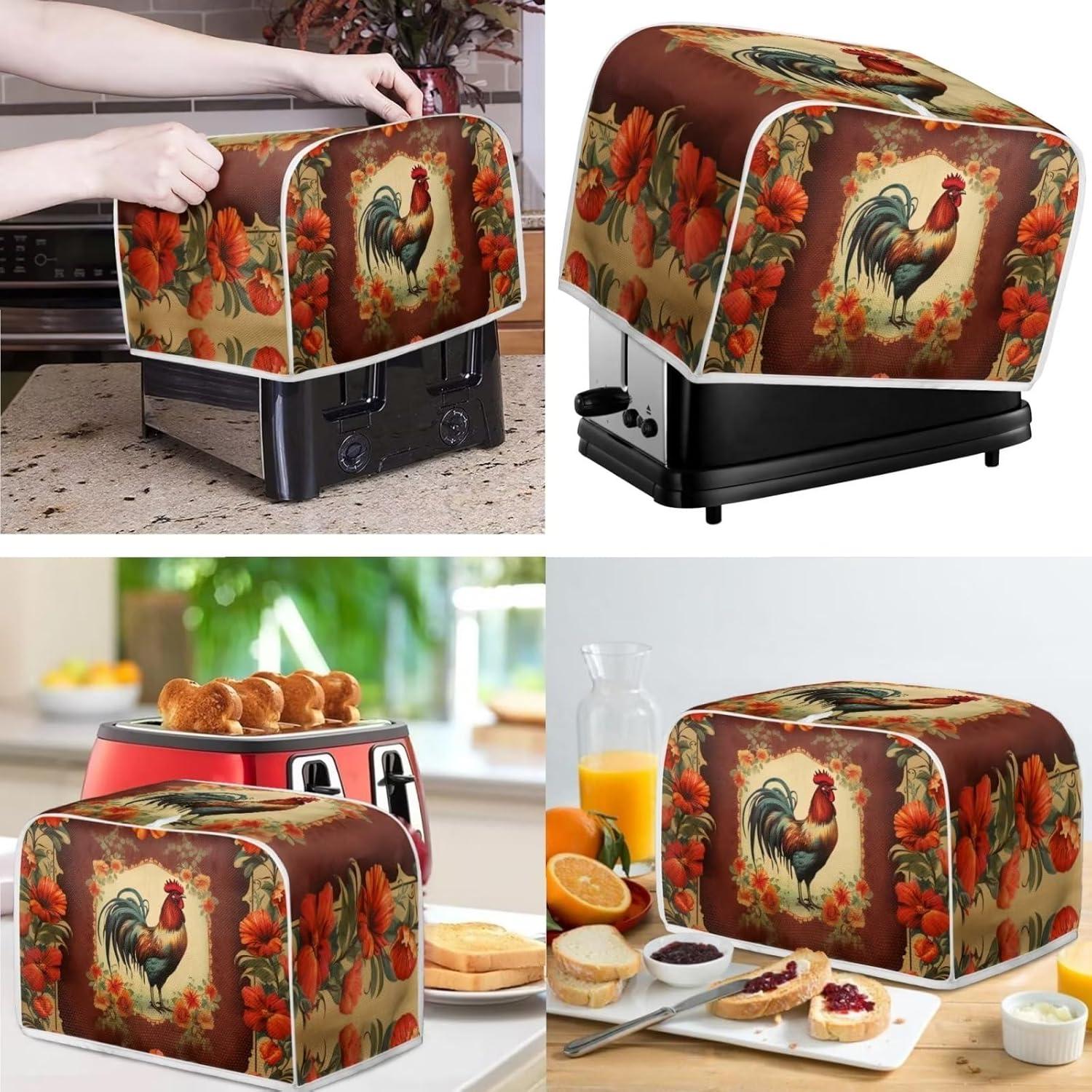 Juego de Fundas para Electrodomésticos Poliester Vintage Rojo