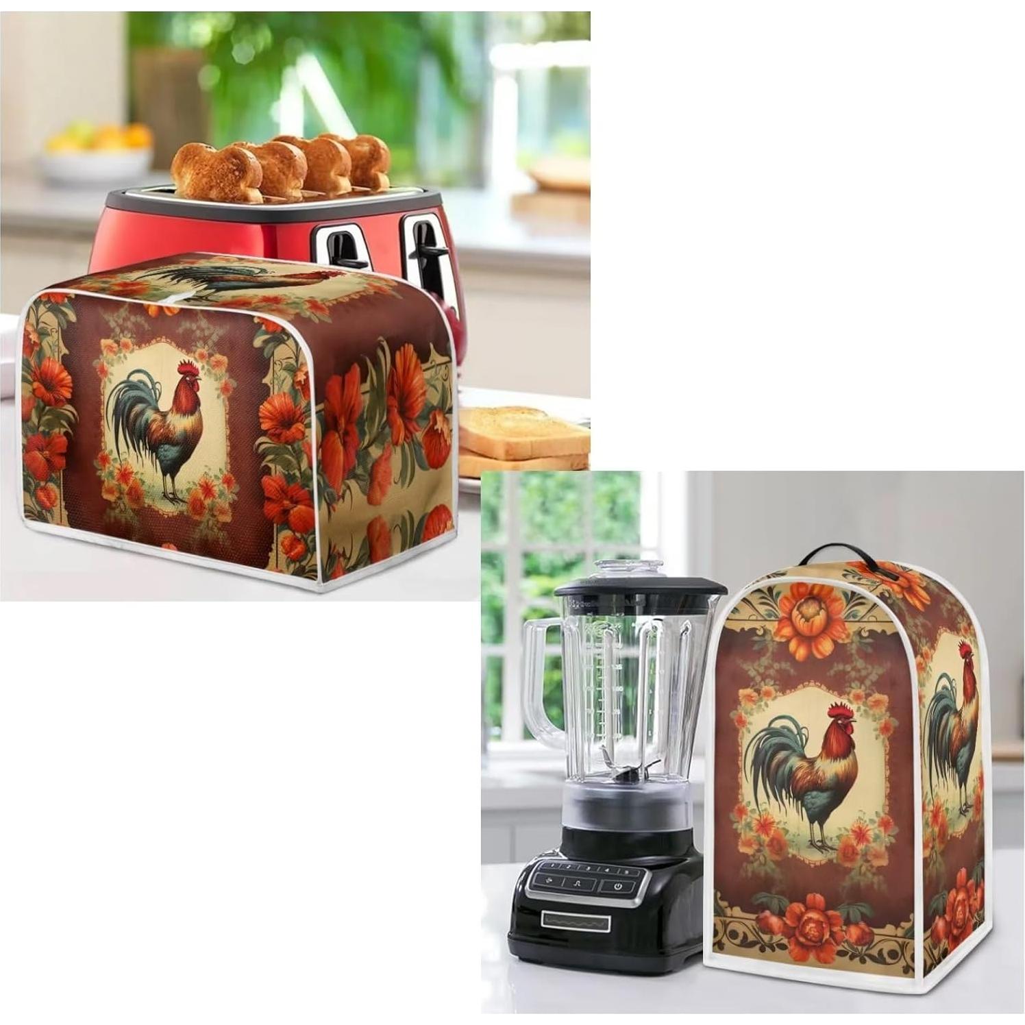 Juego de Fundas para Electrodomésticos Poliester Vintage Rojo