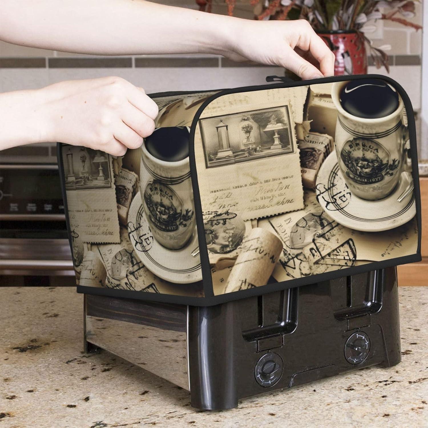 Cubierta de Tostadora Vintage 4 Rebanadas Impermeable