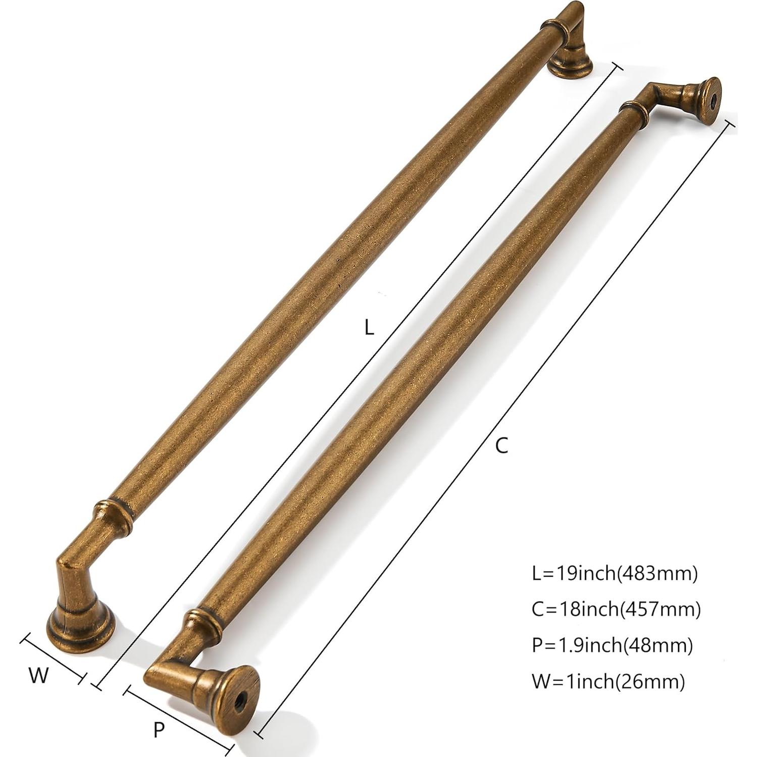 Tirador de Gabinete Khtumeware 18" Bronce Antiguo Zinc