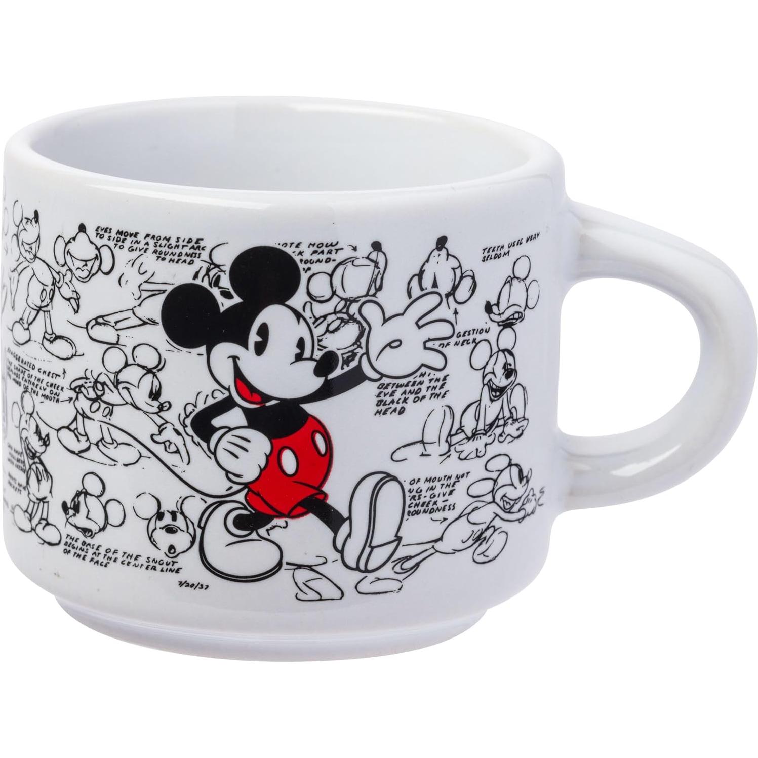 Conjunto de 4 tazas de espresso apilables Silver Buffalo Mickey Mouse