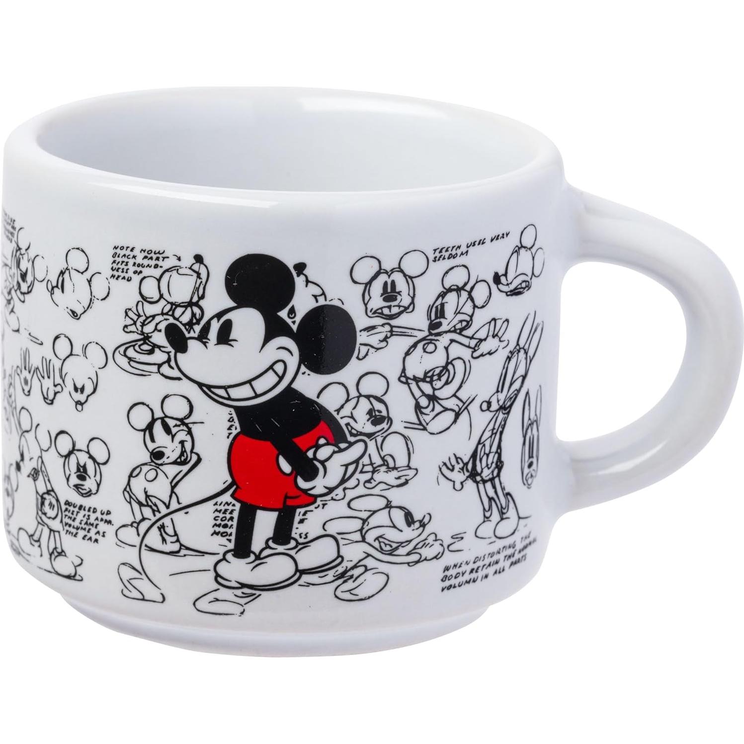 Conjunto de 4 tazas de espresso apilables Silver Buffalo Mickey Mouse