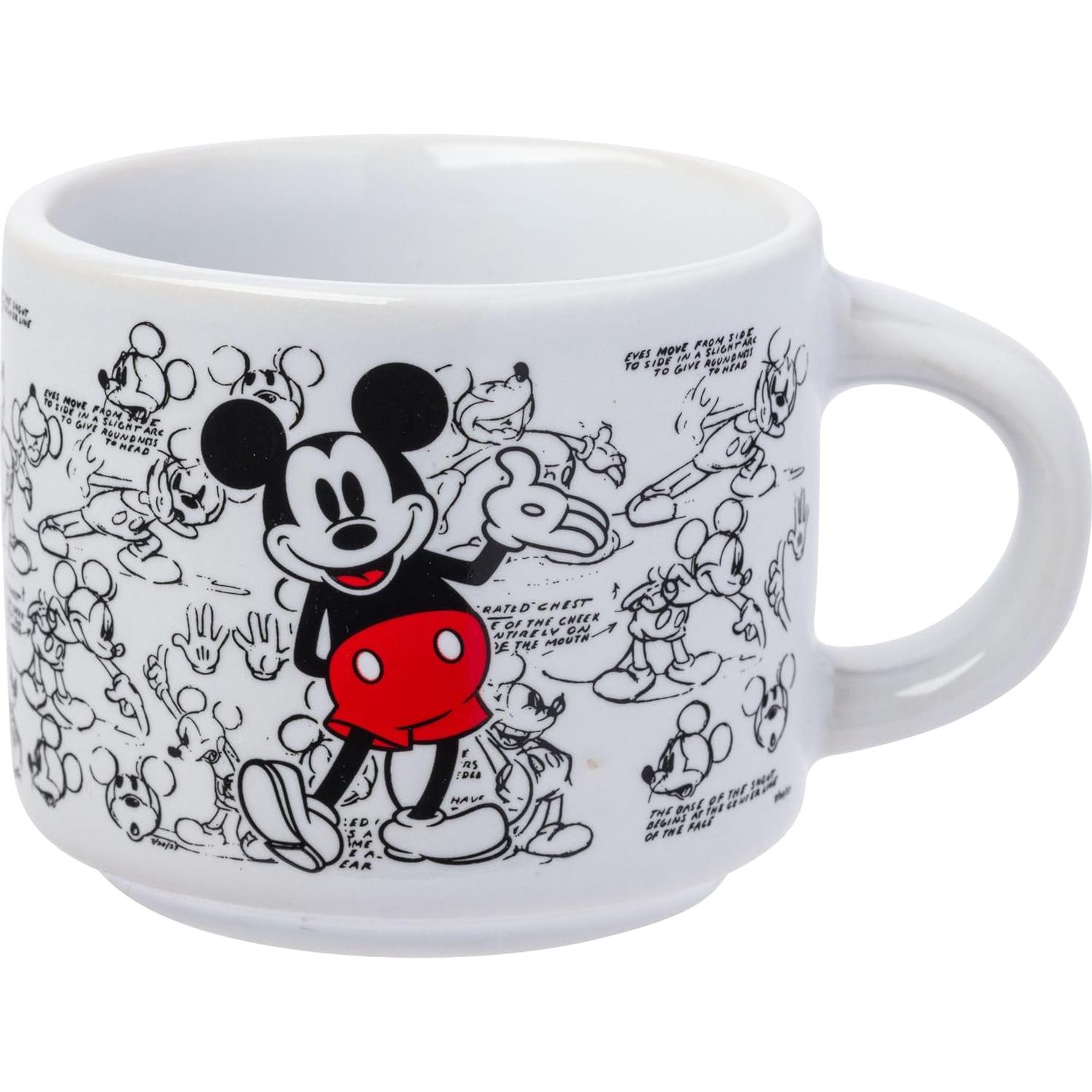 Conjunto de 4 tazas de espresso apilables Silver Buffalo Mickey Mouse