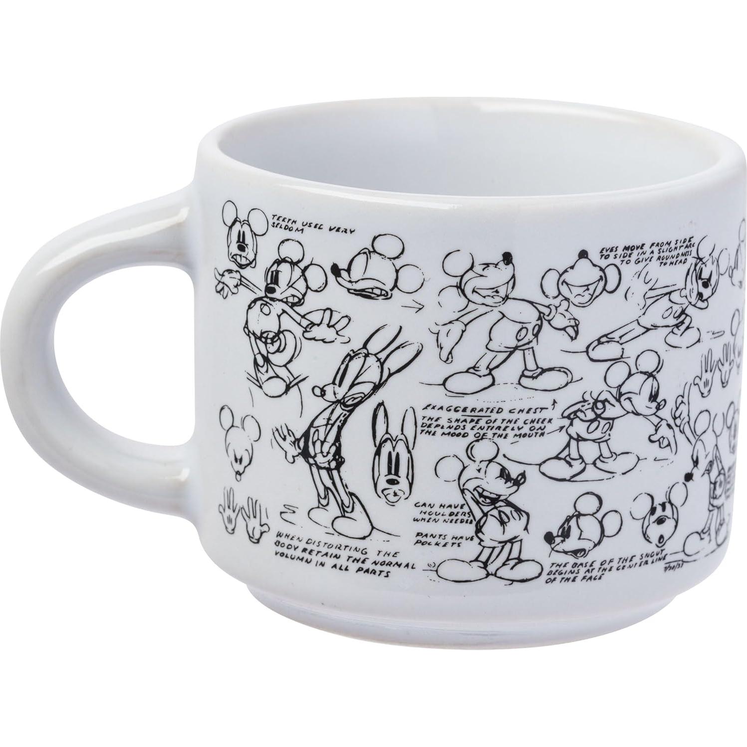 Conjunto de 4 tazas de espresso apilables Silver Buffalo Mickey Mouse