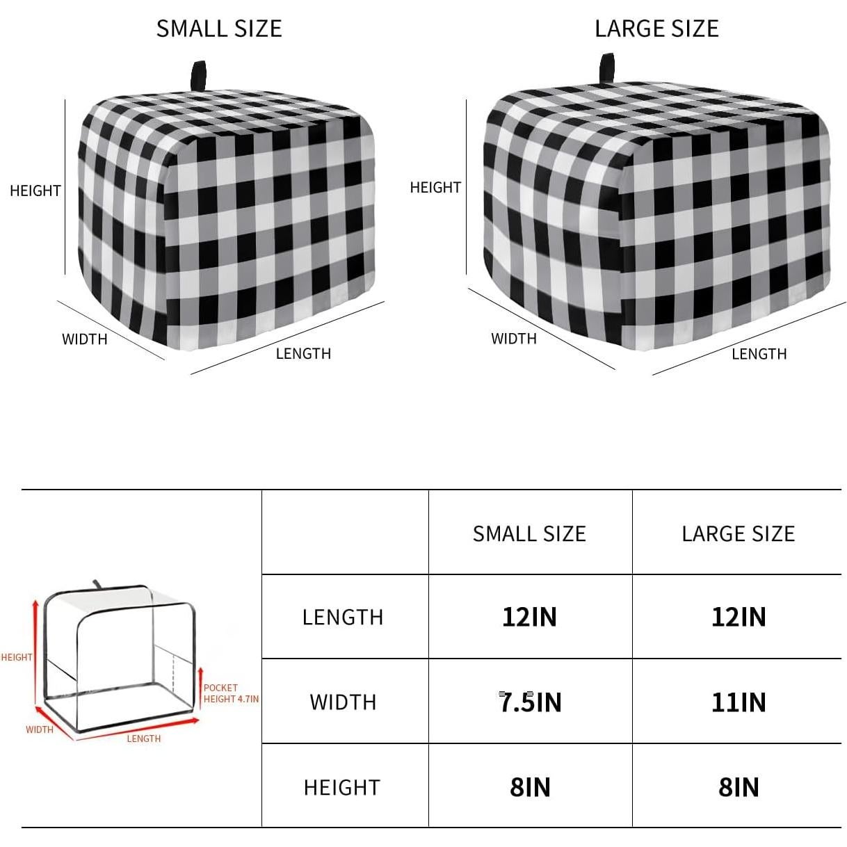 Cubierta de Tostadora 2 Rebanadas EwdeWwo Vintage 30.5x19.1cm